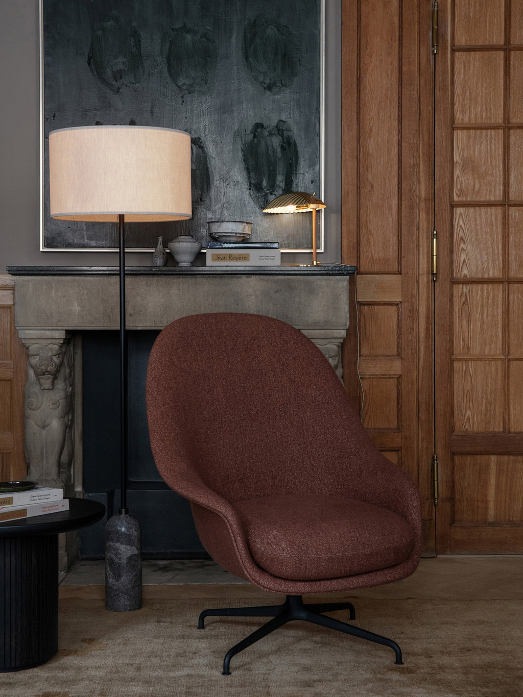 Lampe à poser Brady - Doré, brun clair
