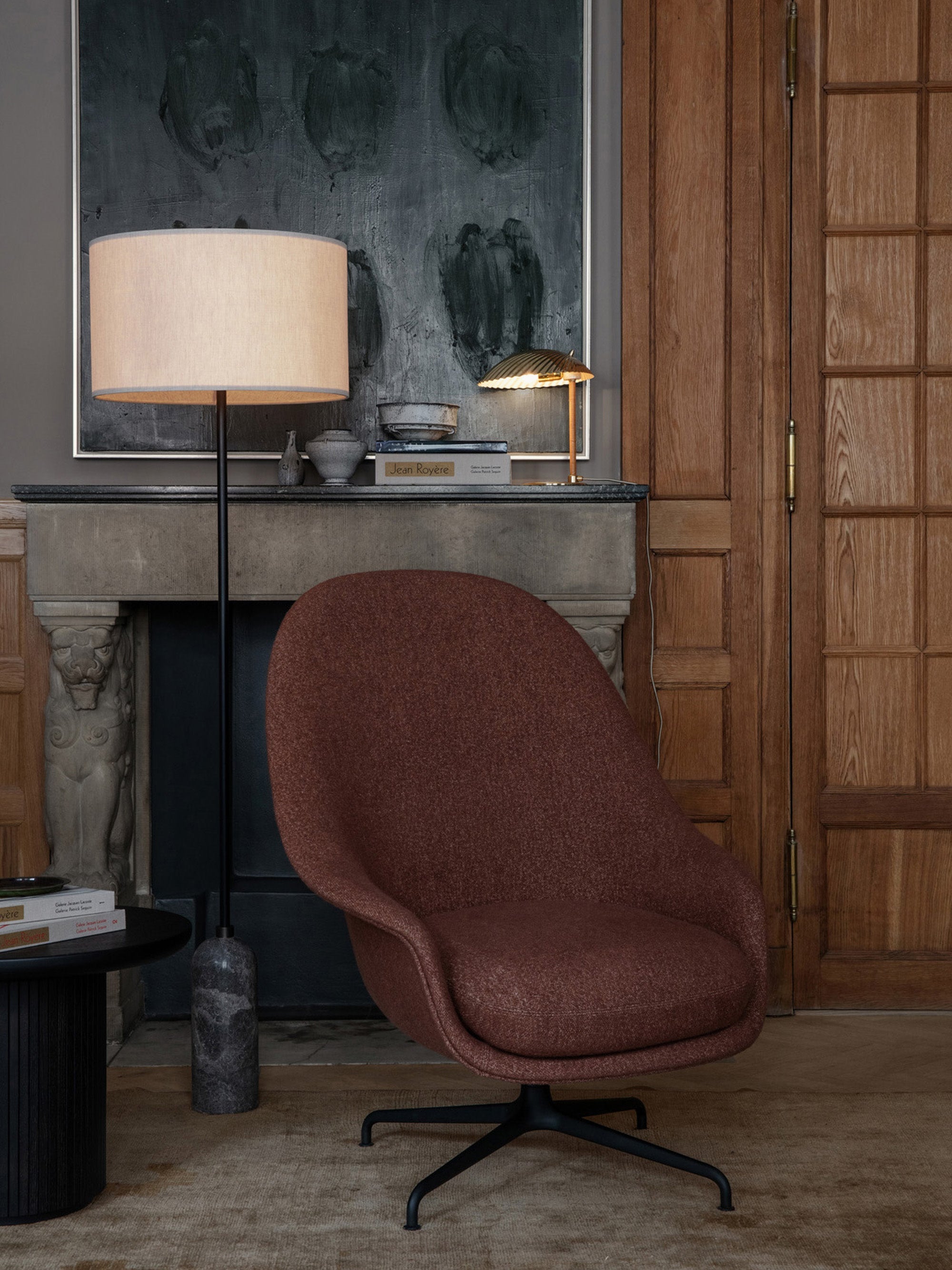 Lampe à poser Brady - Doré, brun clair