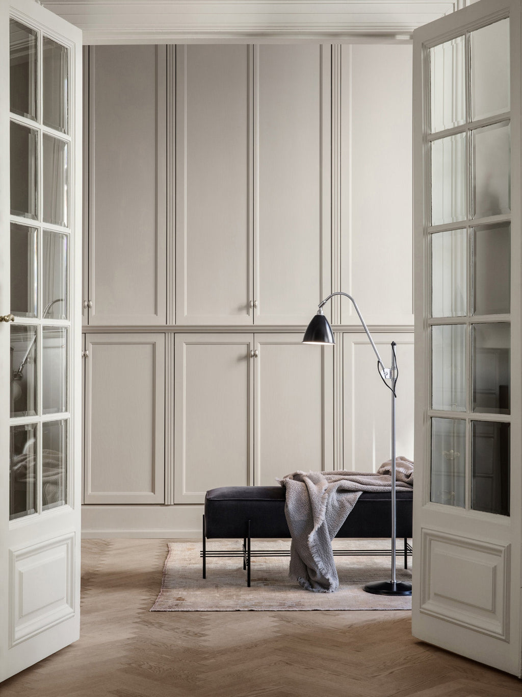 Liseuse à hauteur réglable Bardur - Noir, argenté