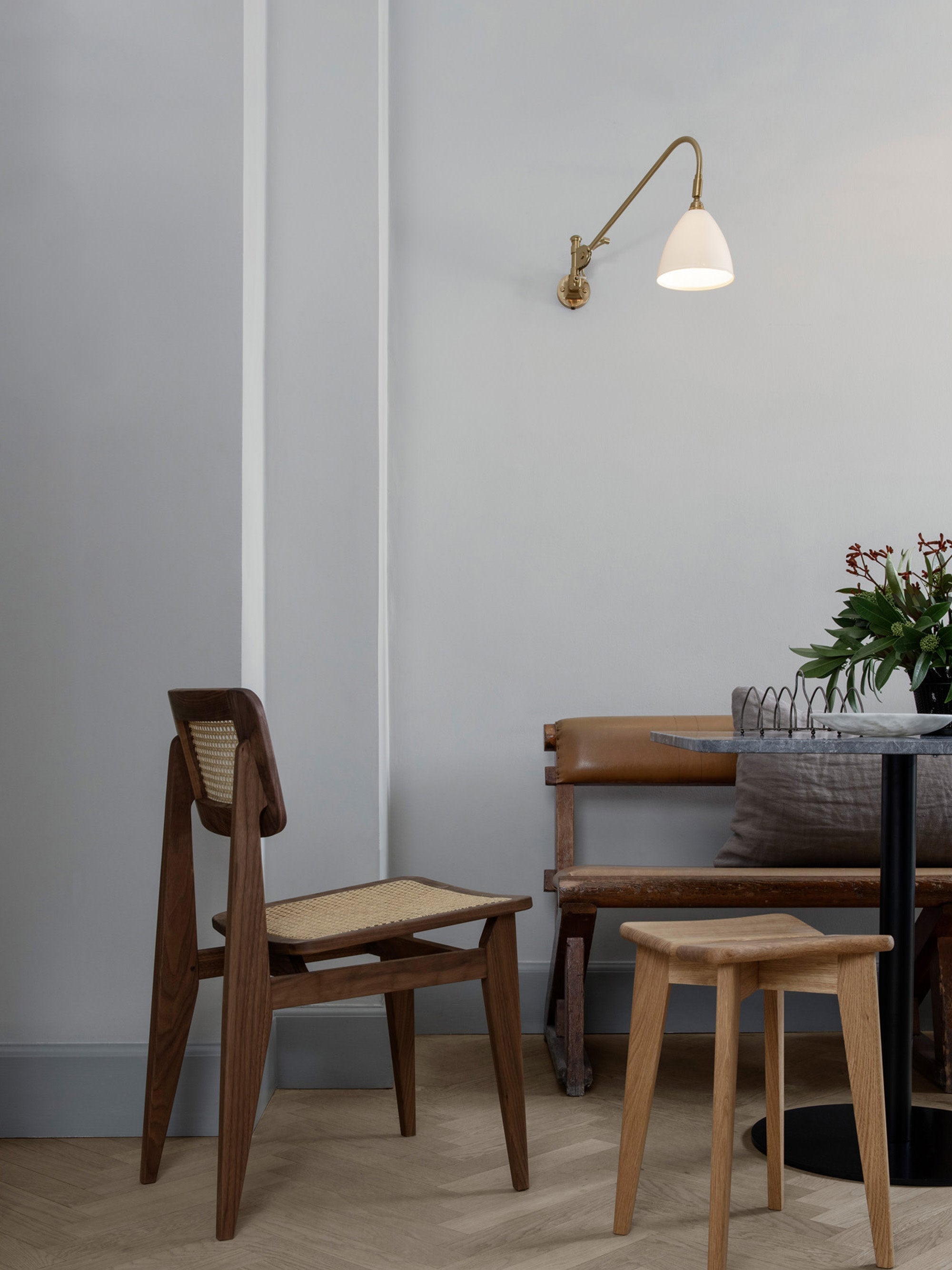 Applique murale orientable Asgrim - Blanc, doré