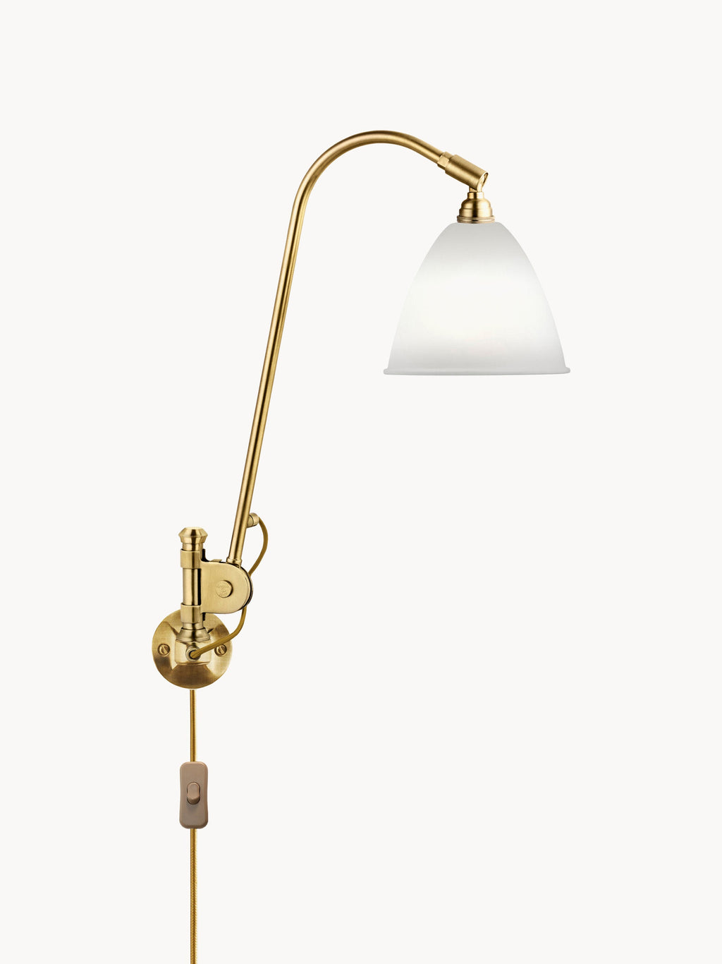 Applique murale orientable Asgrim - Blanc, doré