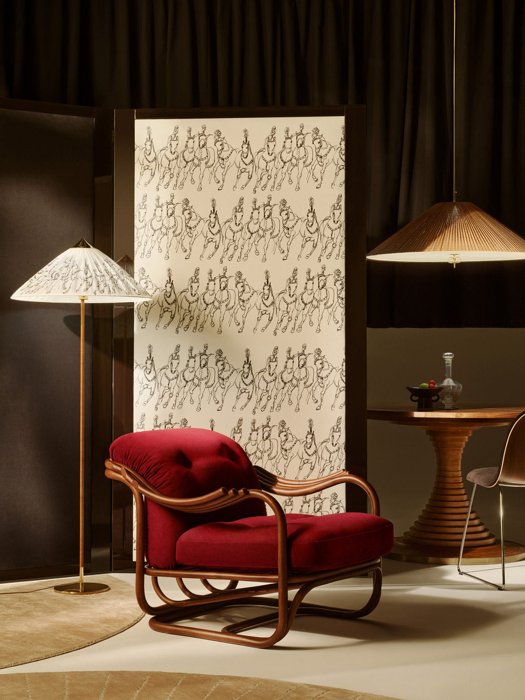 Suspension en bambou Halifax - Beige, laiton