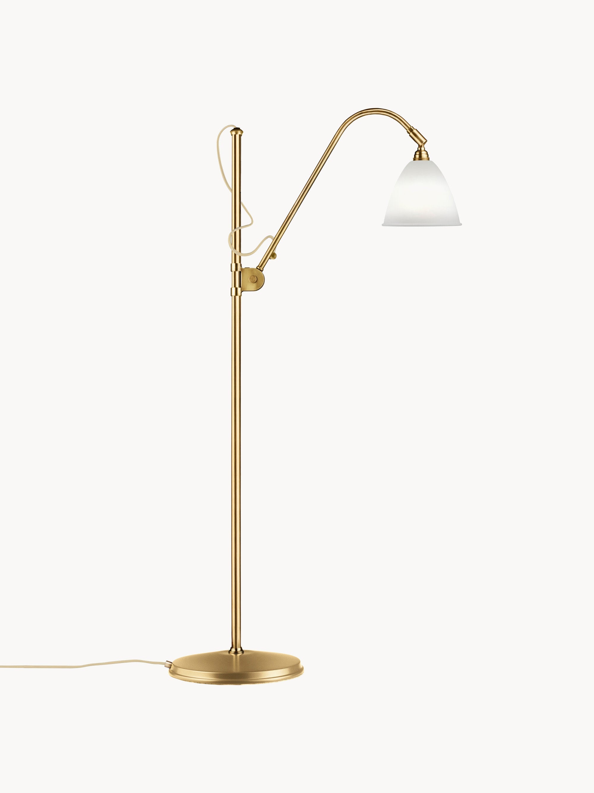 Liseuse à hauteur réglable Bardur - Blanc, doré