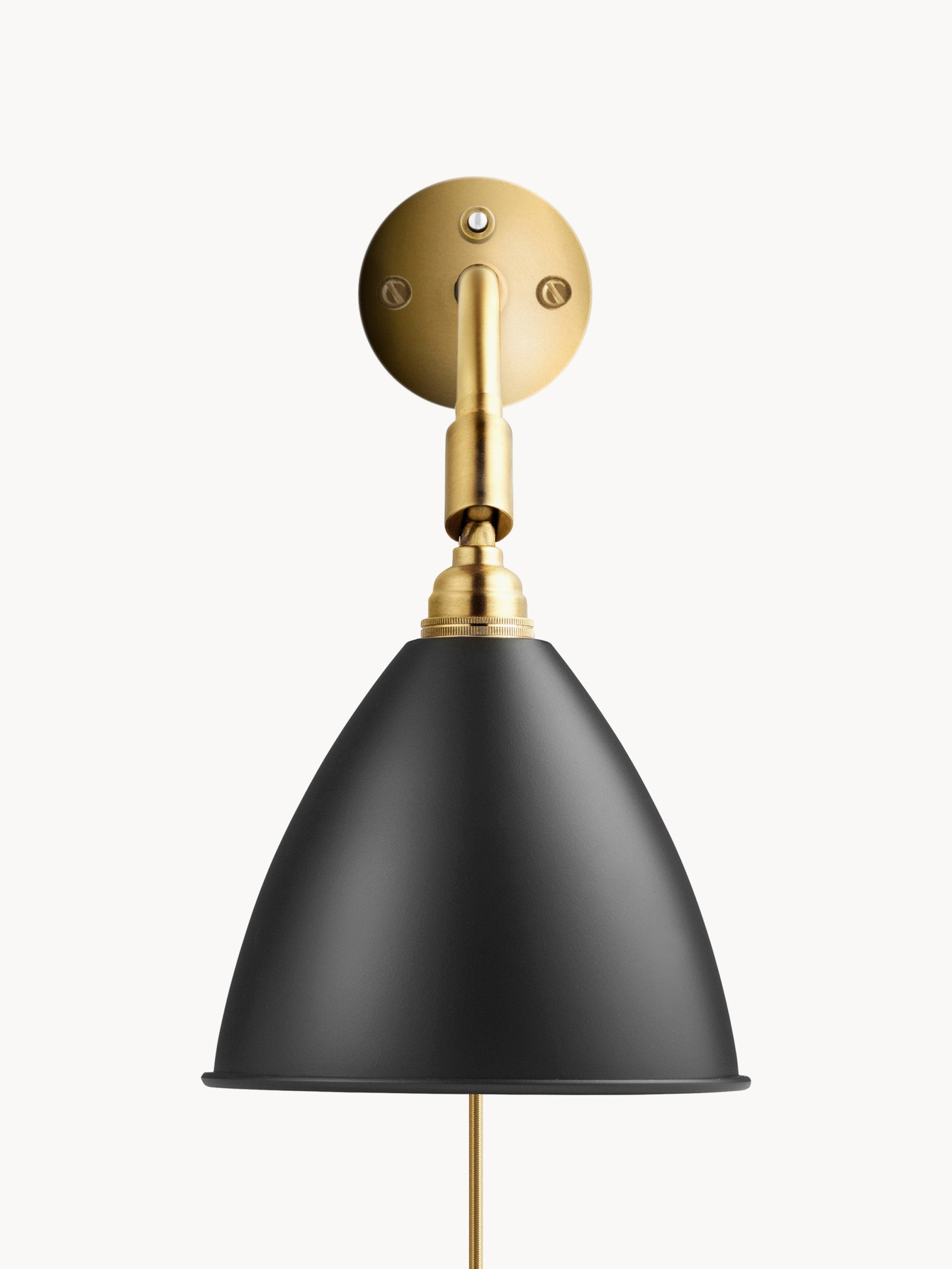 Applique murale à brancher Lewin - Noir, doré