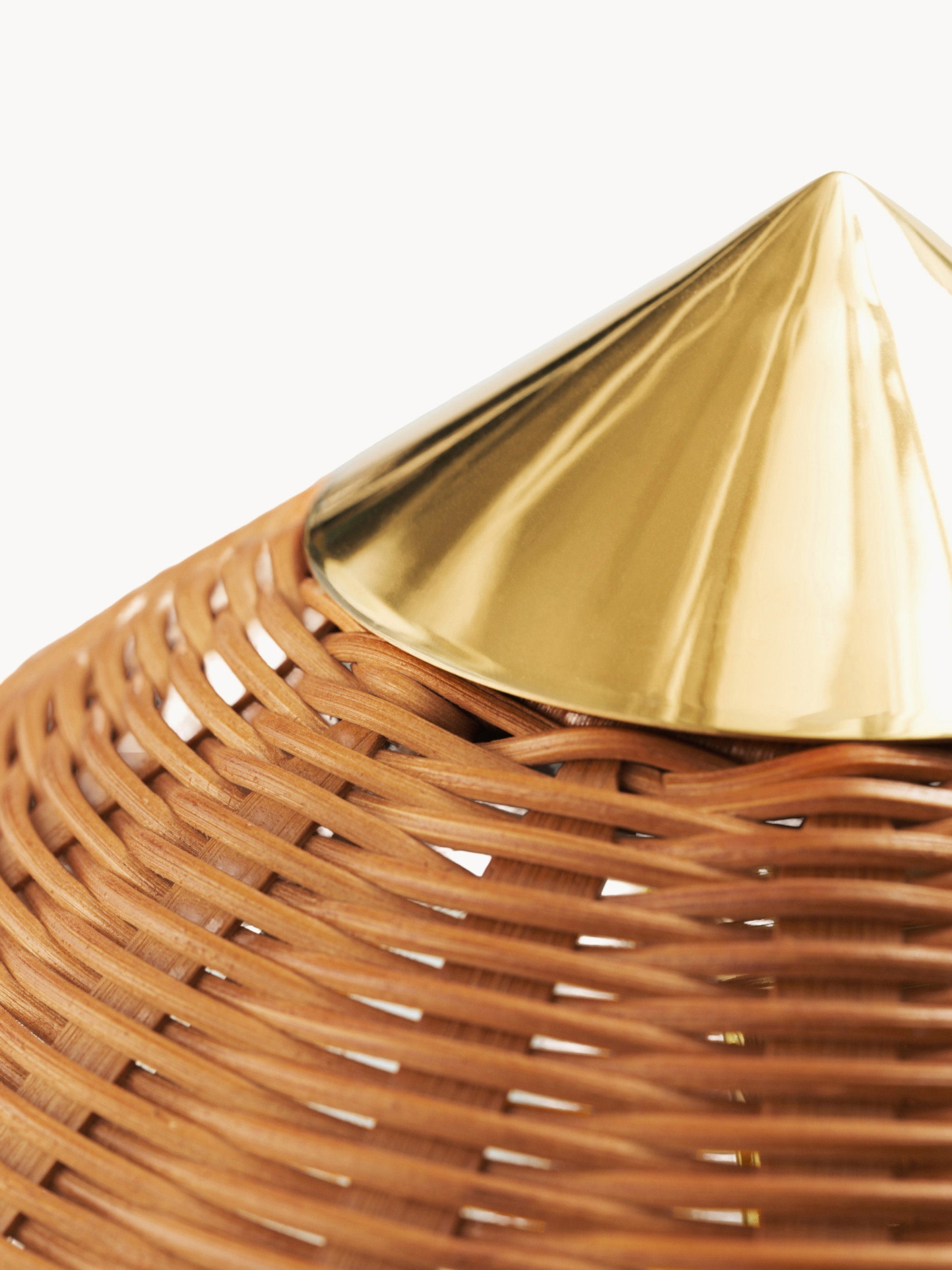 Lampadaire Eben - Brun clair, brun, laiton