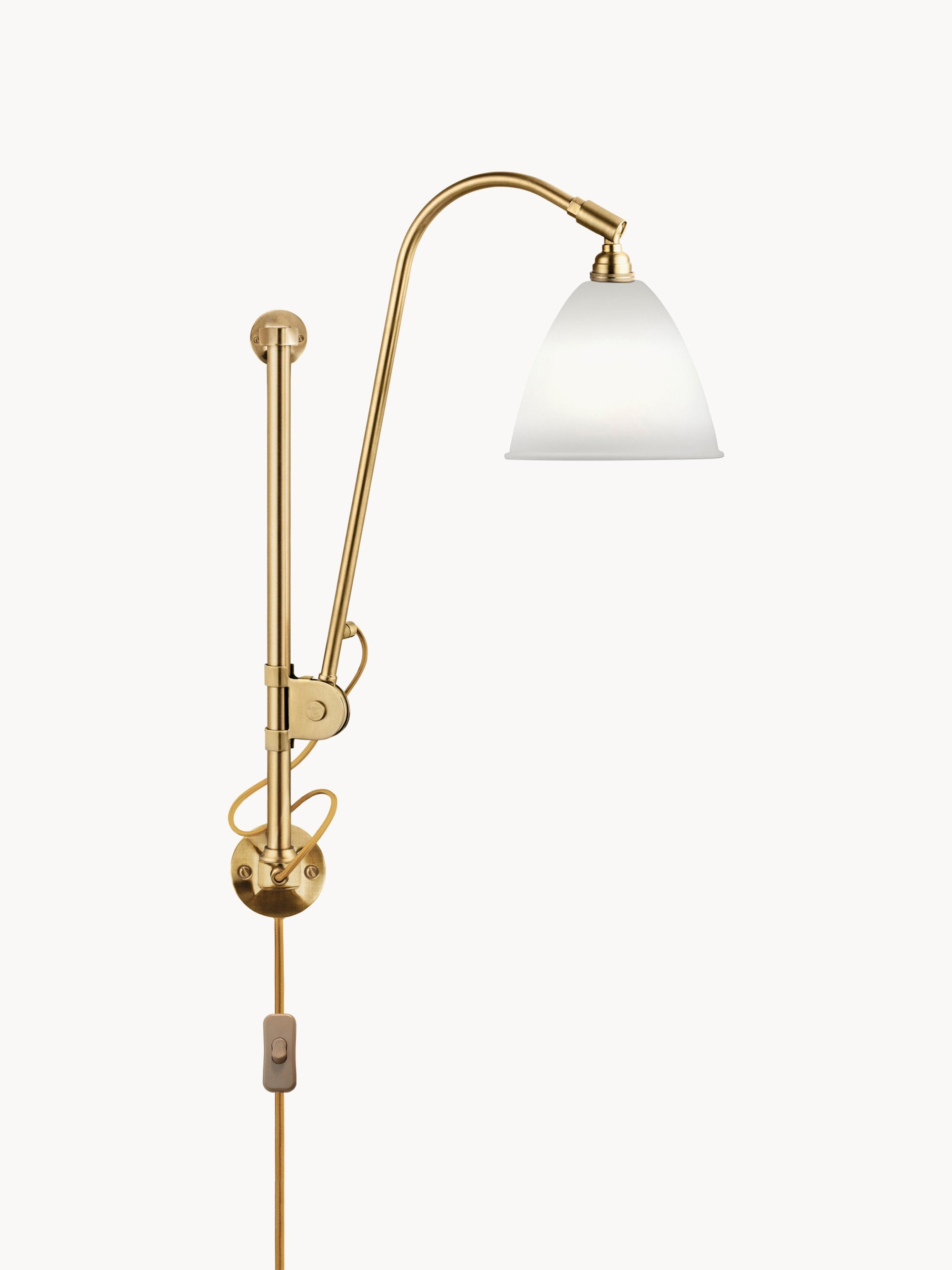 Applique murale Wyatt, intensité ajustable - Blanc, doré