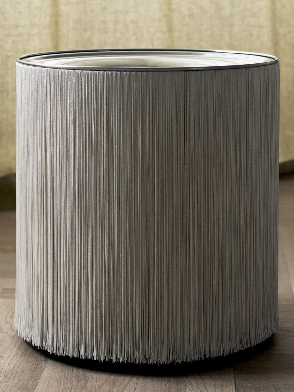 Petit lampadaire Brampton - Blanc cassé, argenté