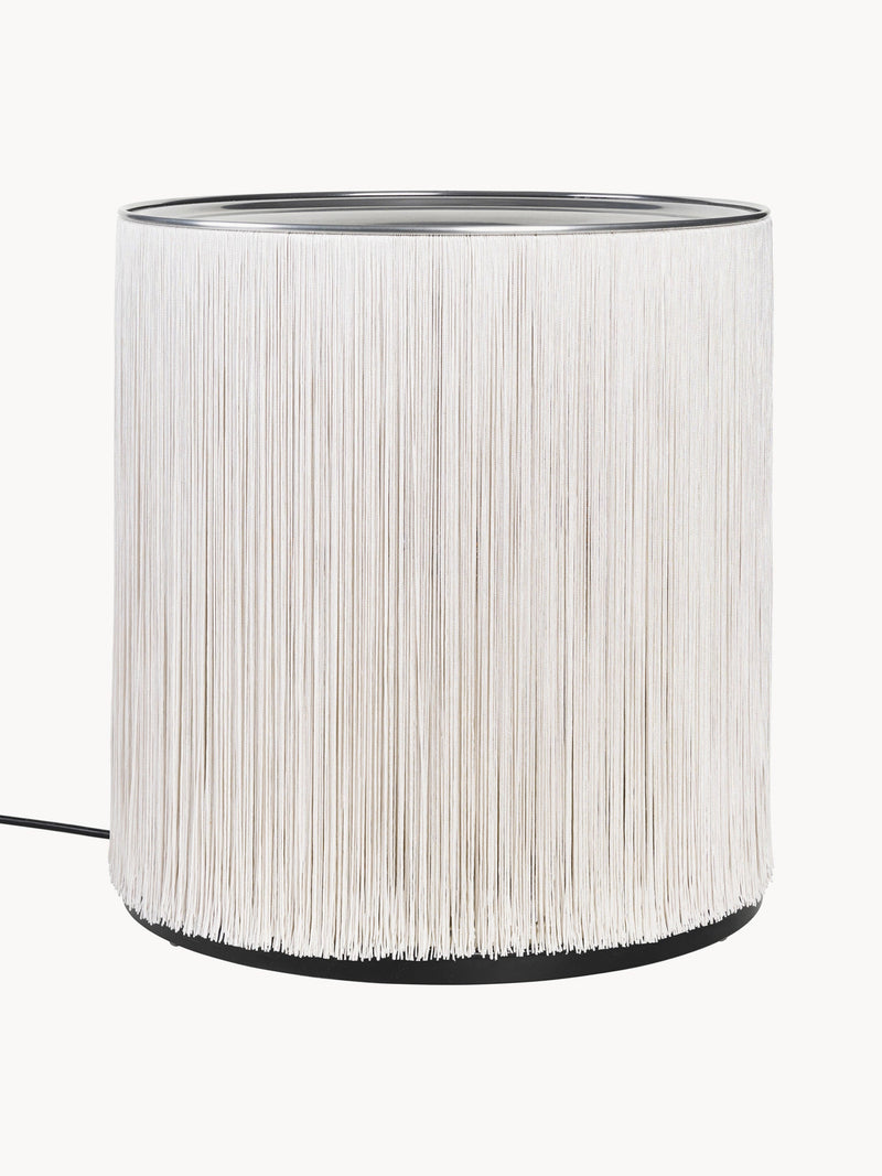 Petit lampadaire Brampton - Blanc cassé, argenté