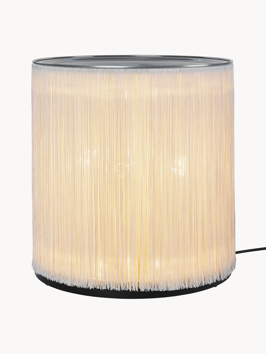 Petit lampadaire Brampton - Blanc cassé, argenté