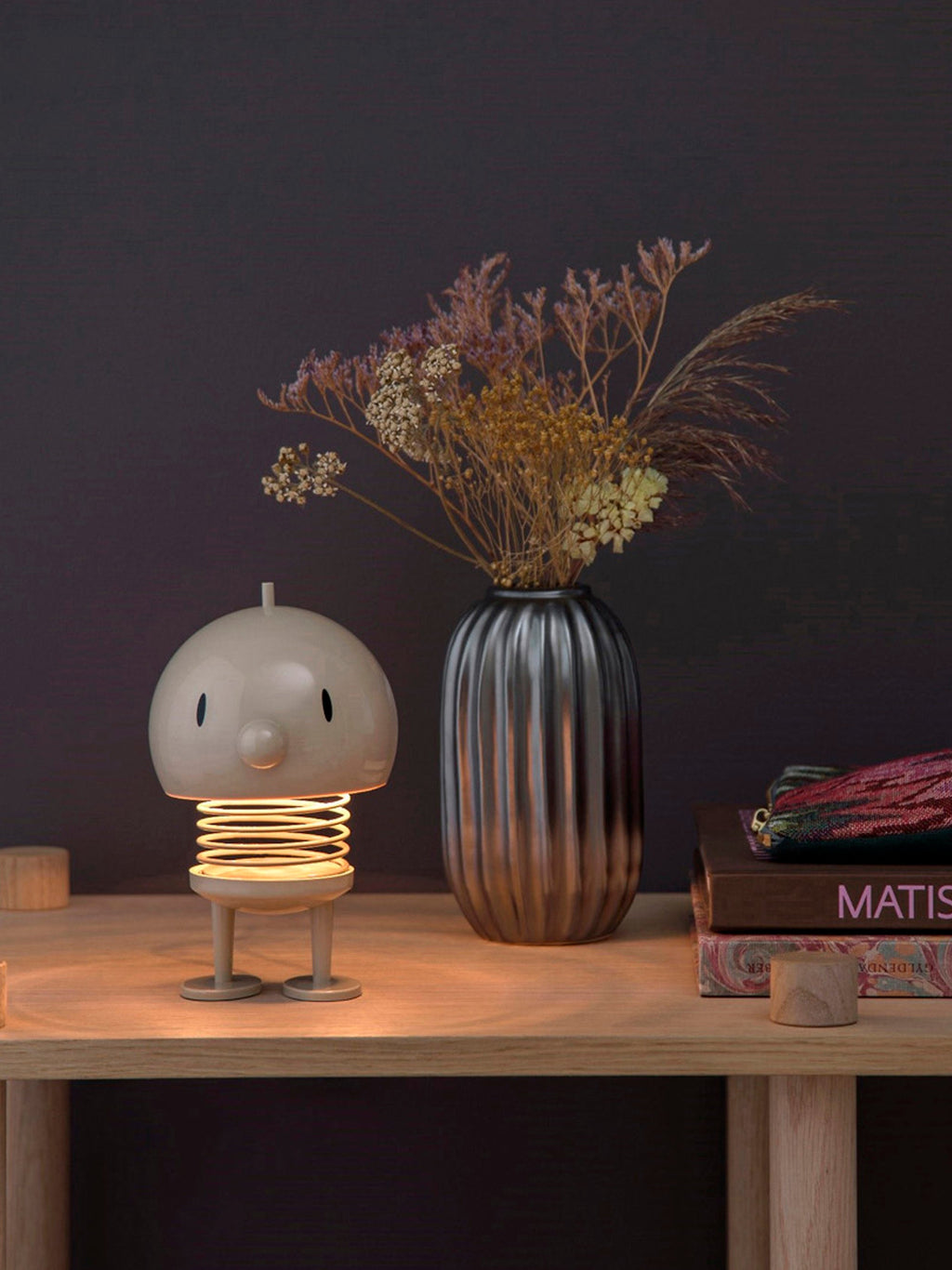 Lampe à poser LED portable Zayne, intensité ajustable - Beige
