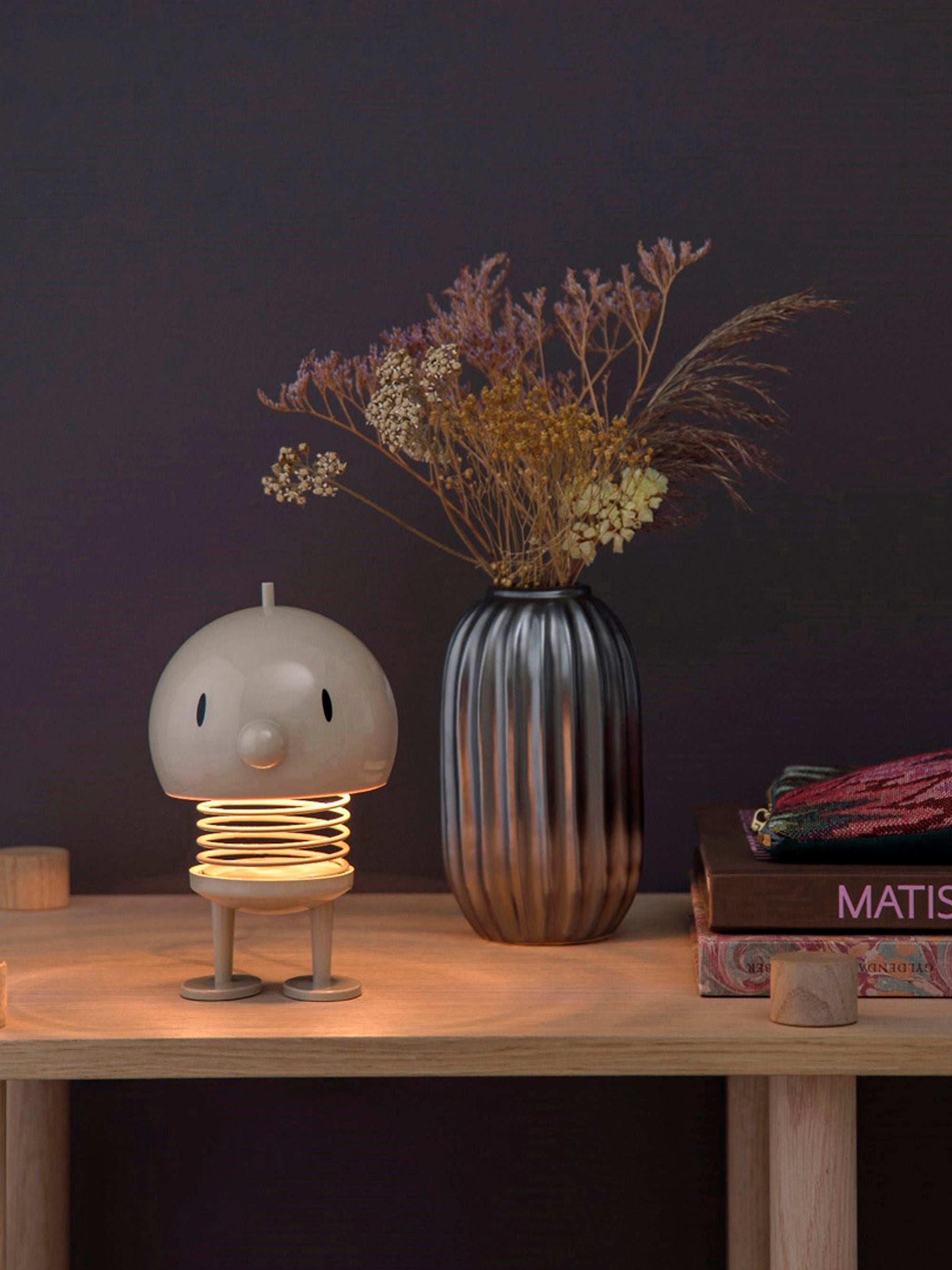 Lampe à poser LED portable Zayne, intensité ajustable - Beige