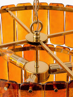 Lustre artisanal Almund - Orange, doré
