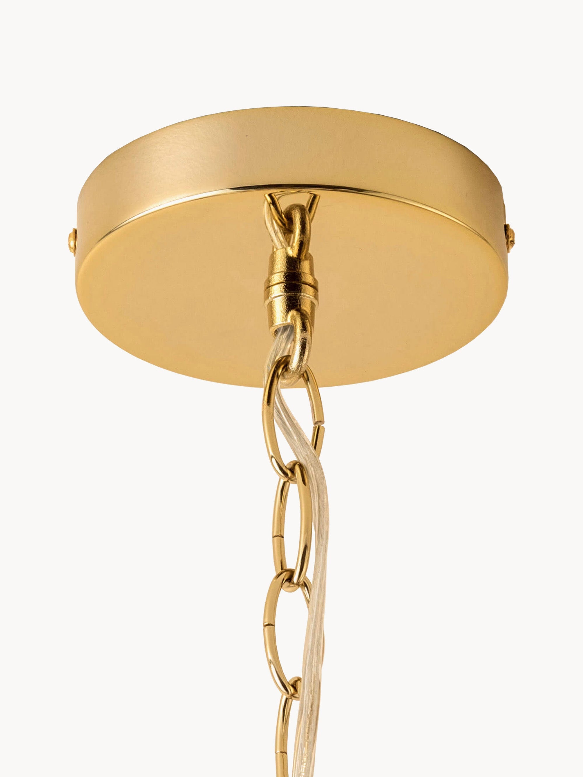 Lustre artisanal Almund - Orange, doré