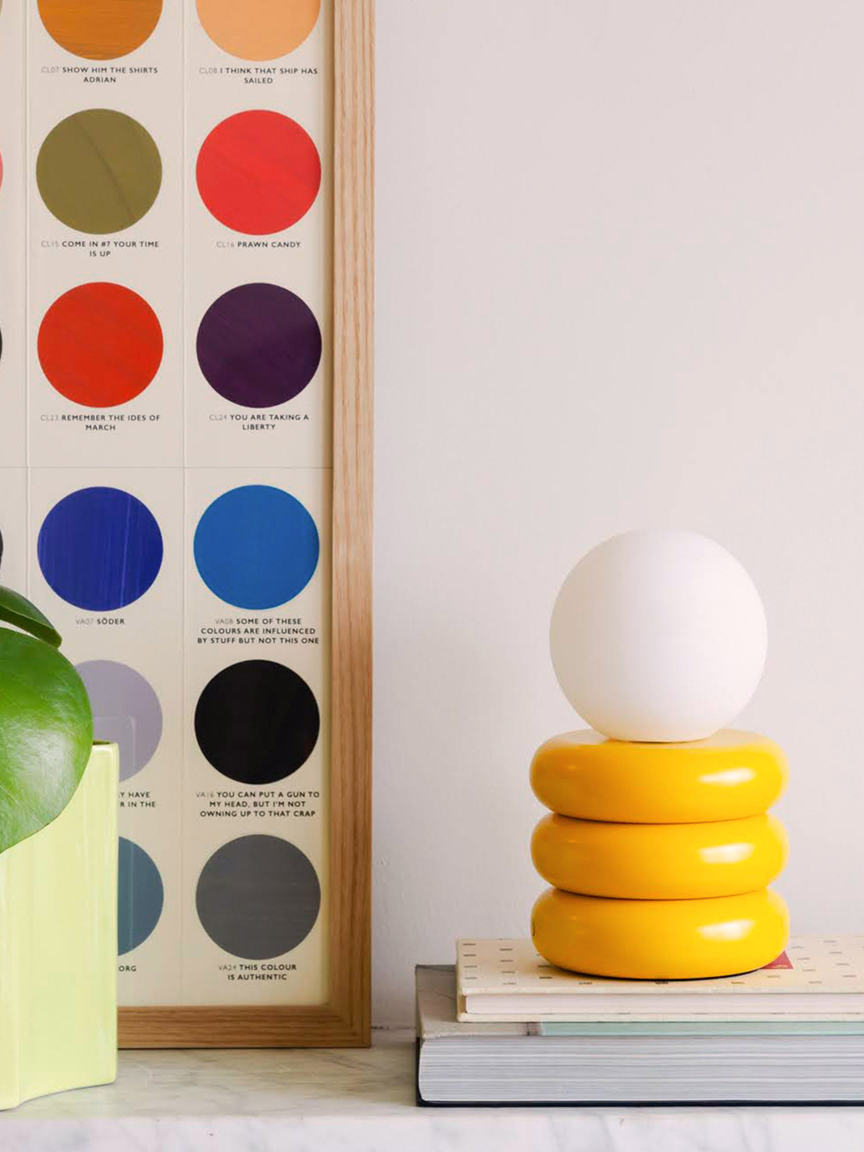 Petite lampe à poser LED portable avec connexion Steren - Jaune soleil