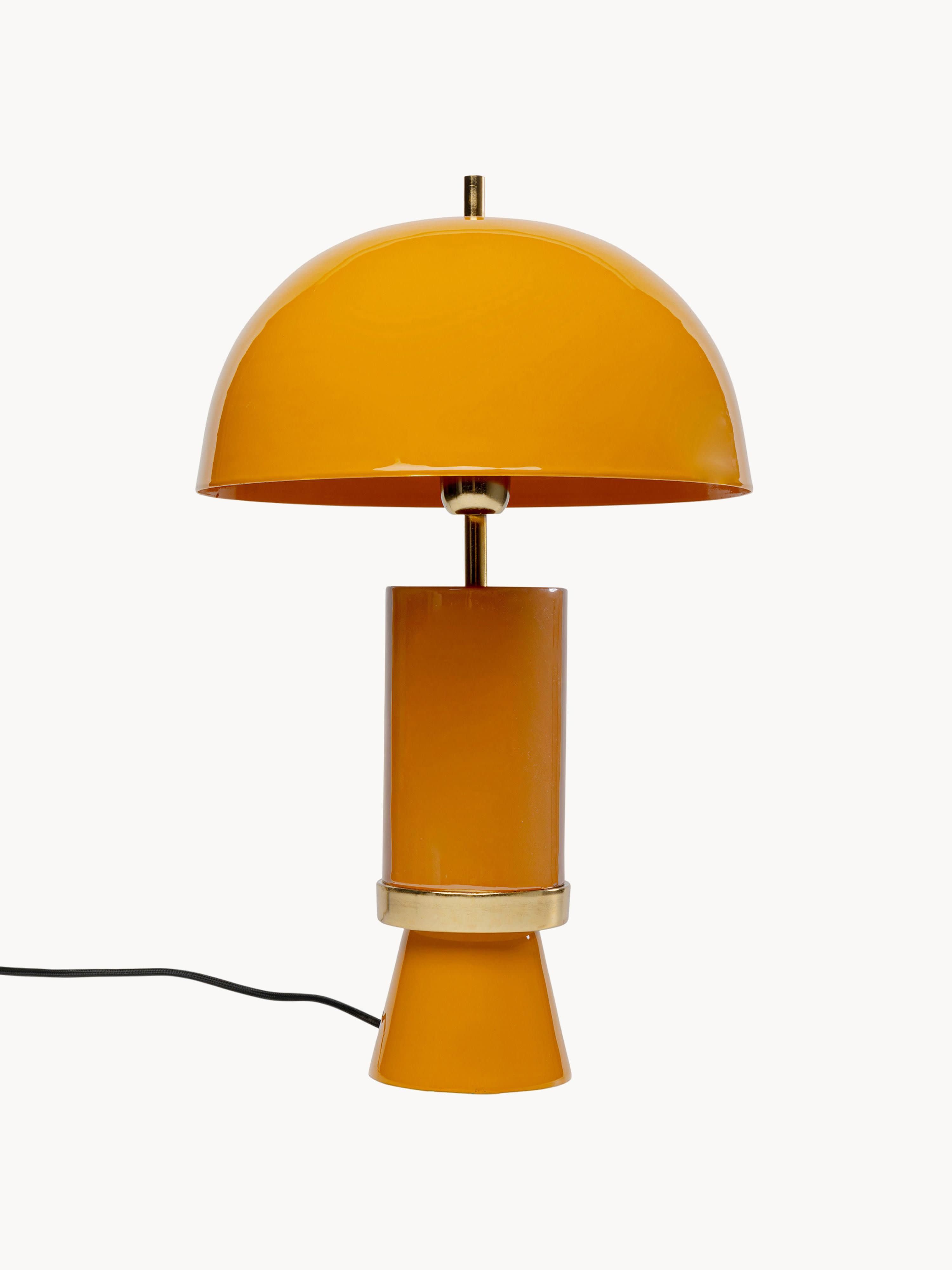 Grande lampe à poser artisanale Buckley - Orange, doré