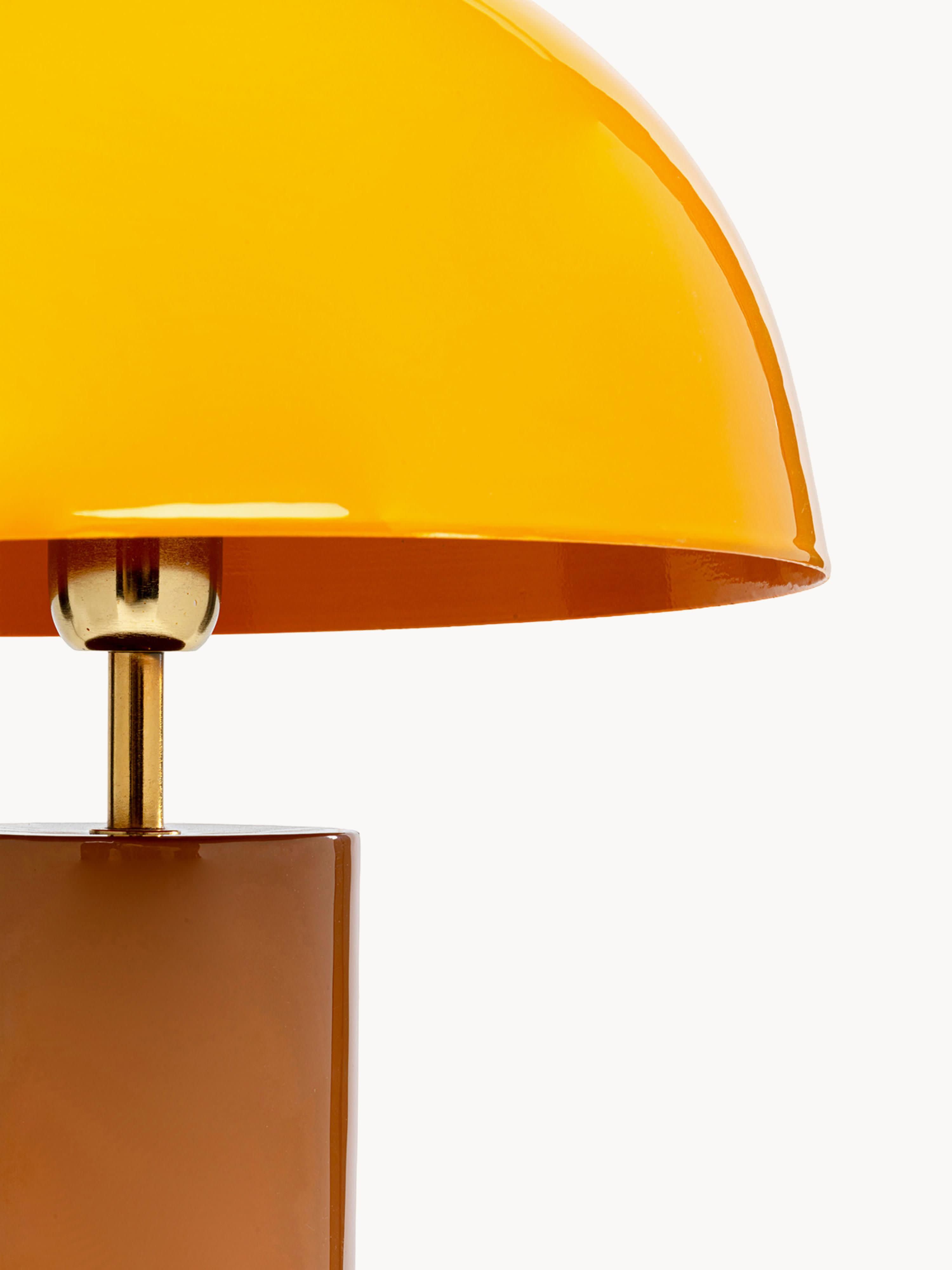 Grande lampe à poser artisanale Buckley - Orange, doré