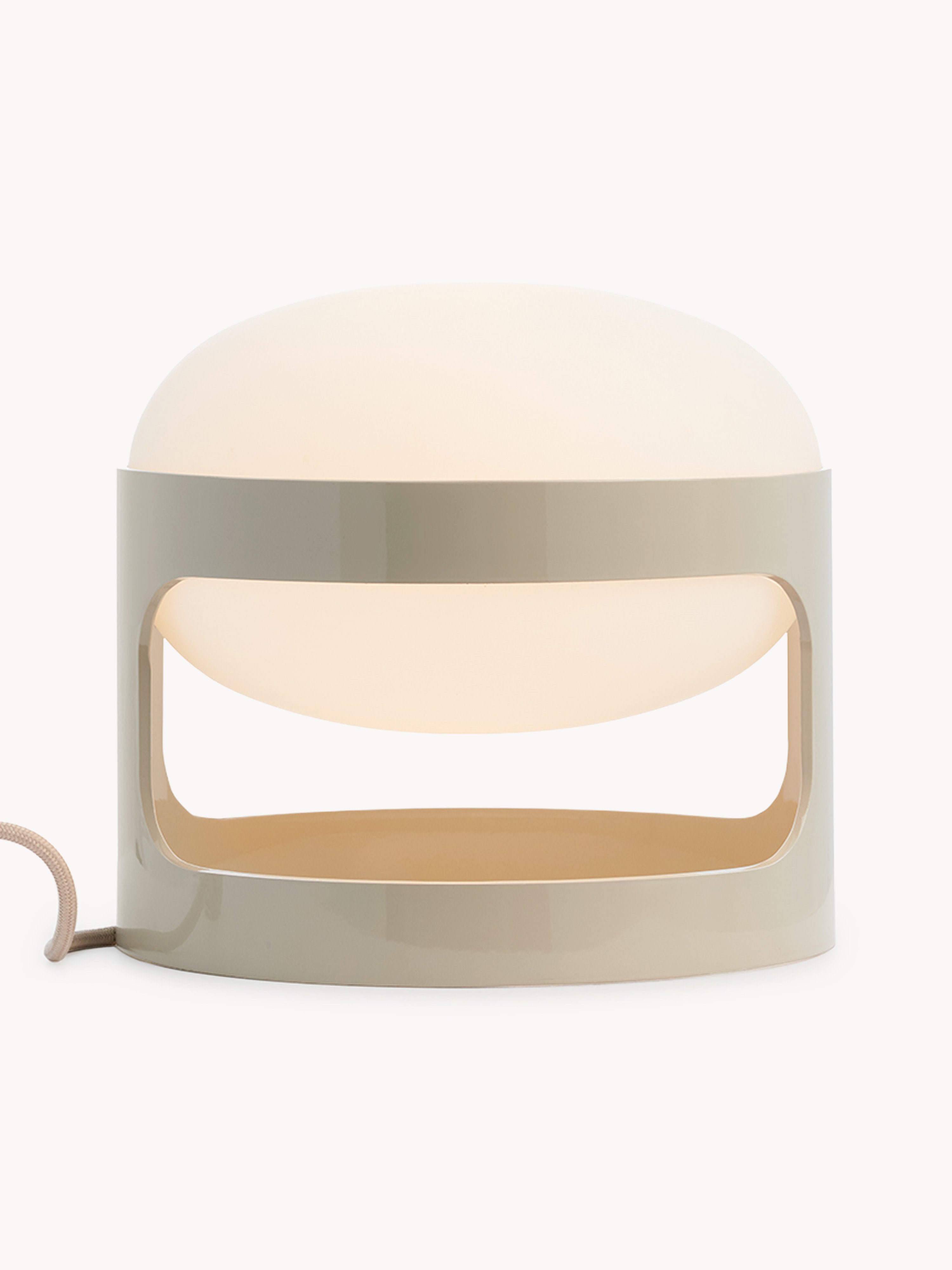 Petite lampe à poser Gunder - Grège, blanc