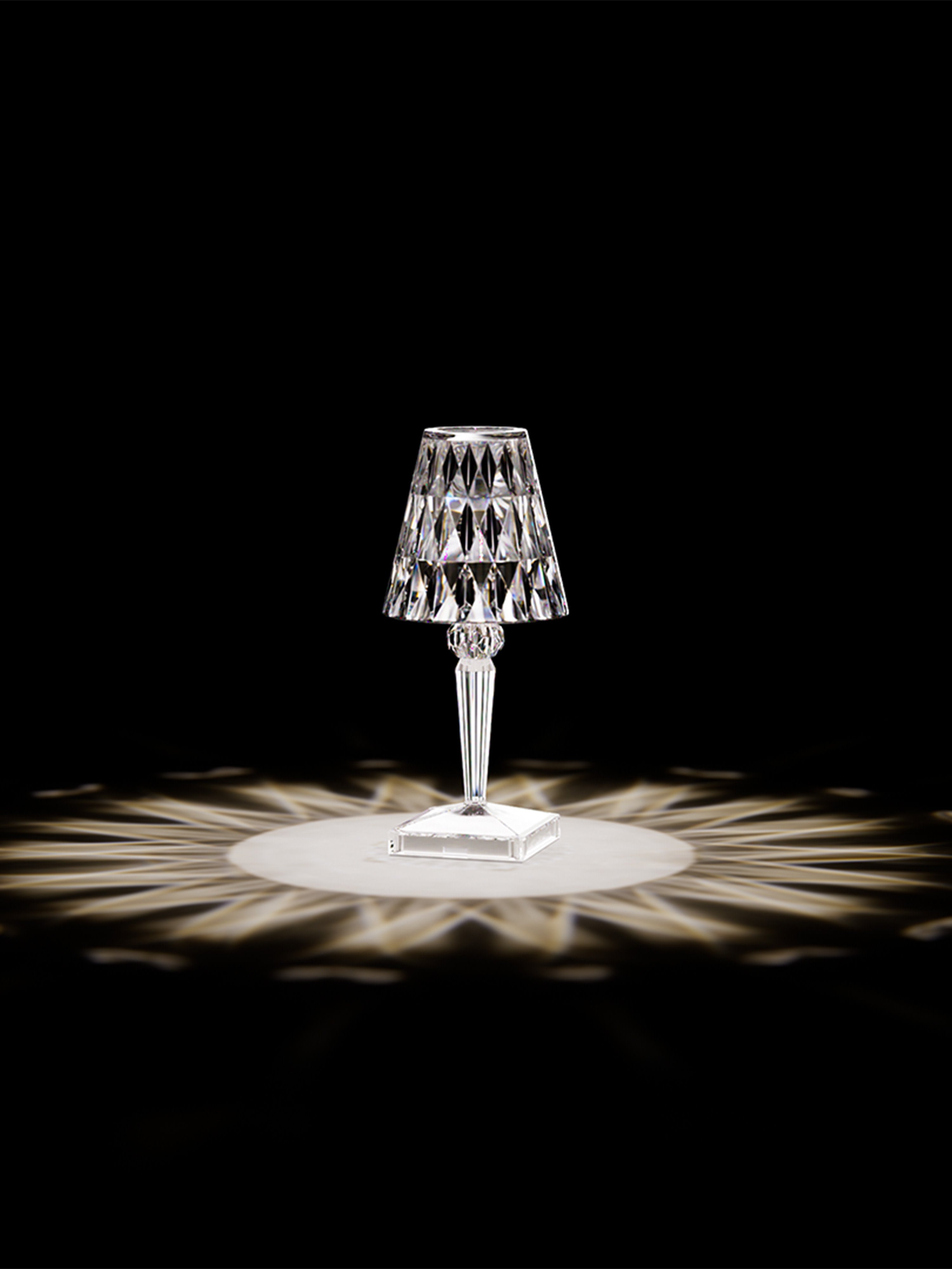 Lampe à poser LED mobile Asen, haut. 30 cm - Transparent