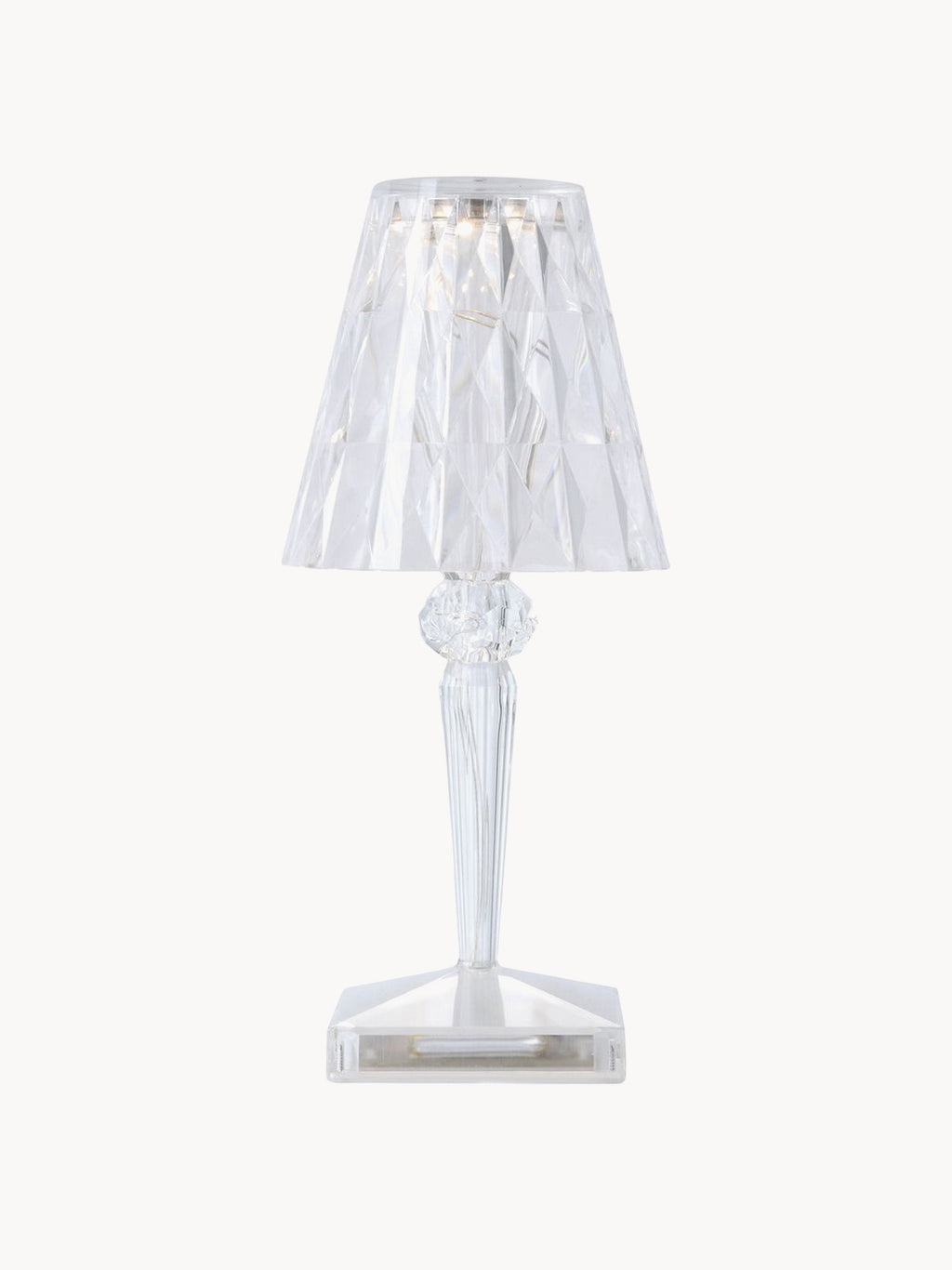 Lampe à poser LED mobile Asen, haut. 30 cm - Transparent