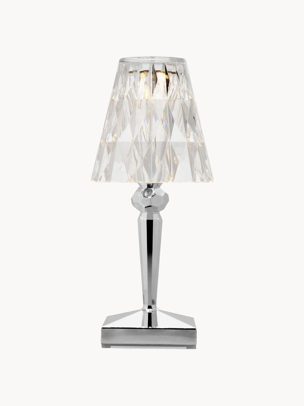 Lampe à poser LED mobile Asen, haut. 30 cm - Transparent, argenté