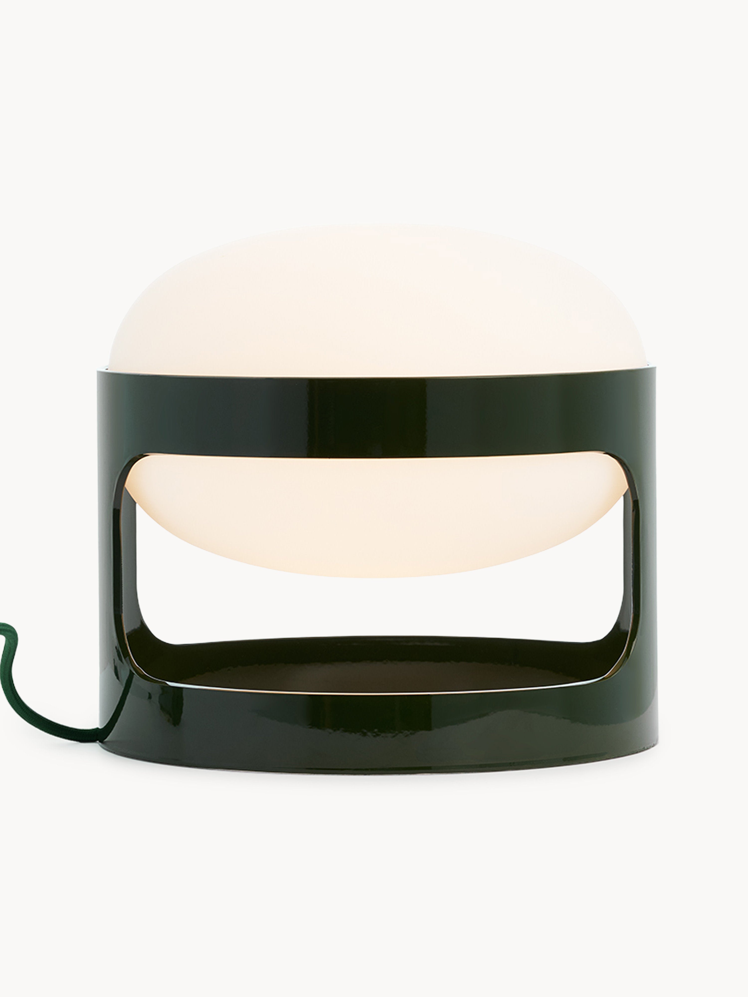 Petite lampe à poser Gunder - Vert foncé, blanc