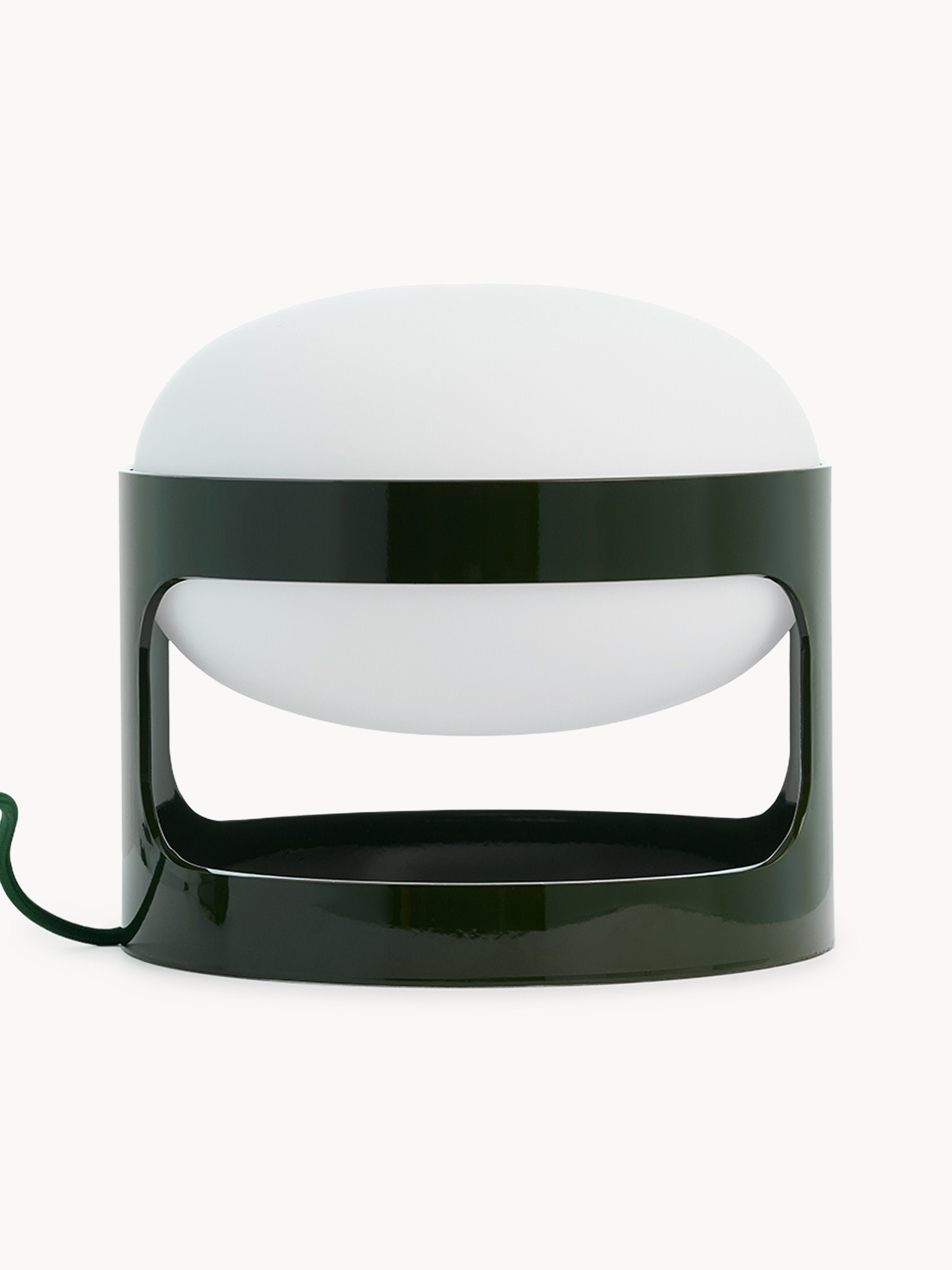 Petite lampe à poser Gunder - Vert foncé, blanc