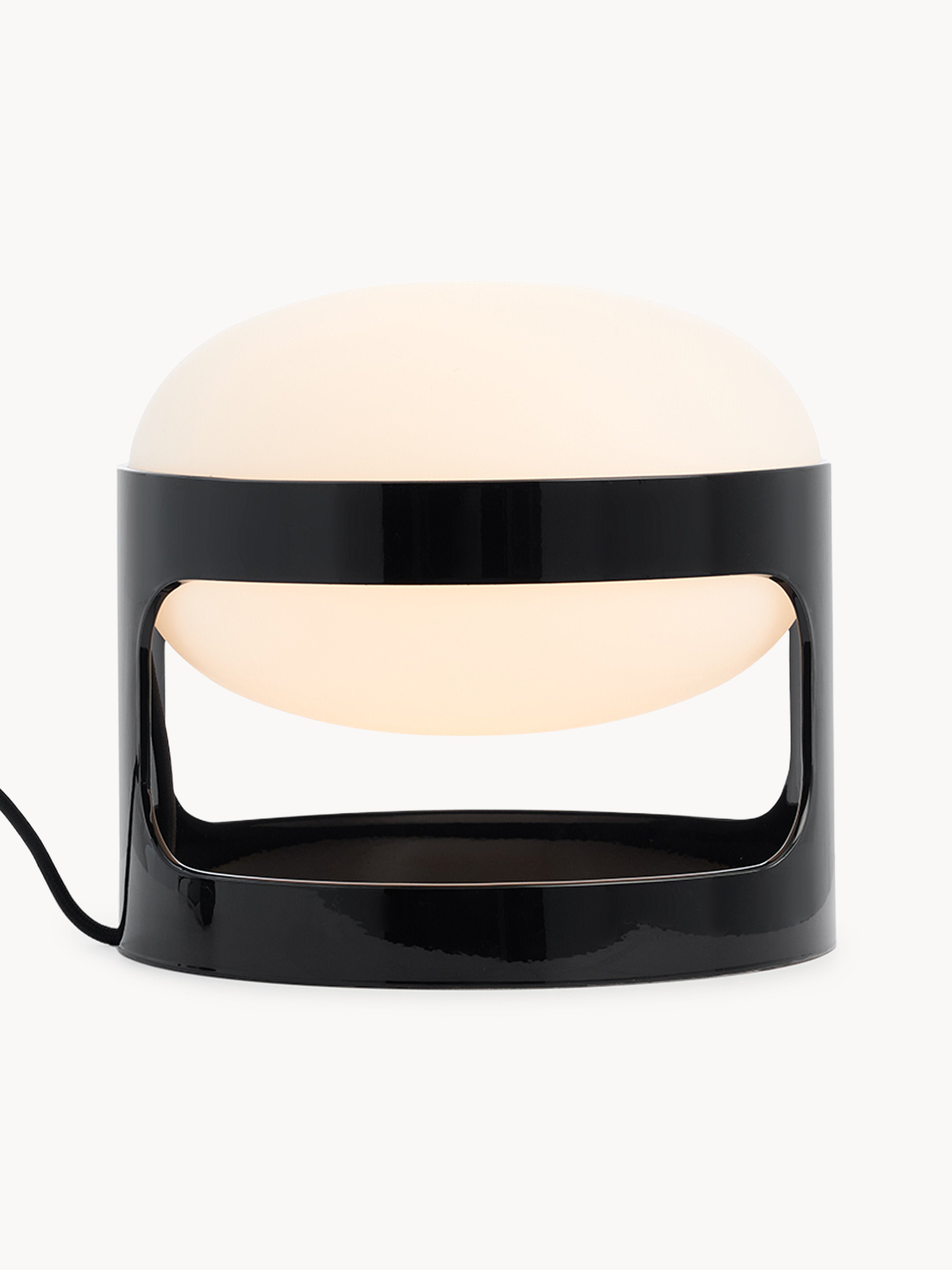 Petite lampe à poser Gunder - Blanc cassé, noir