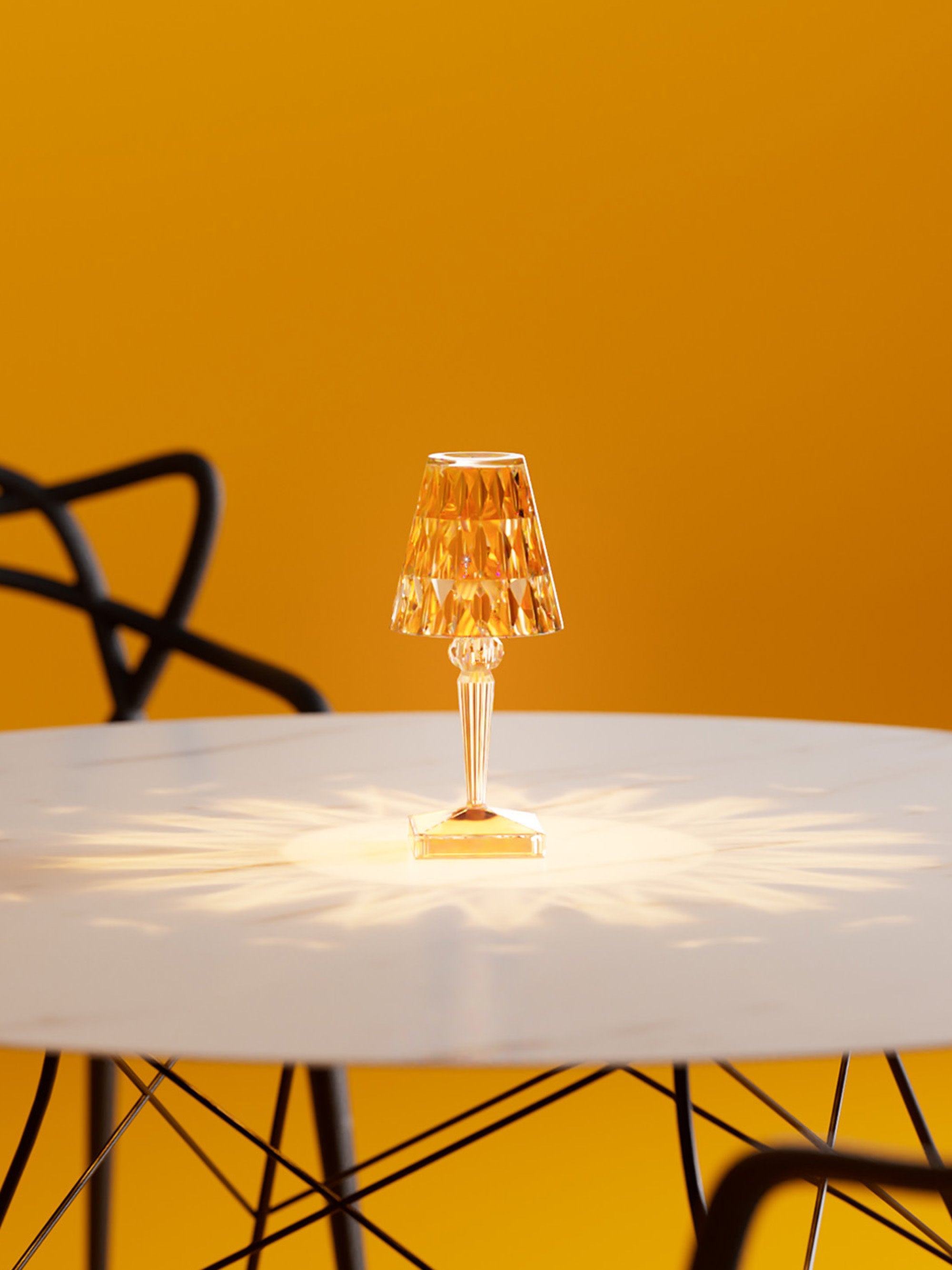 Lampe à poser LED mobile Asen, haut. 30 cm - Orange