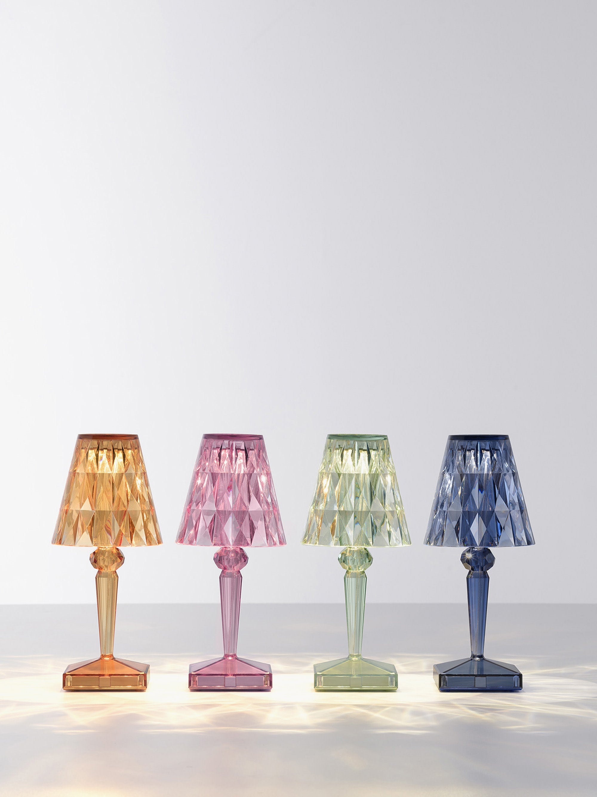 Lampe à poser LED mobile Asen, haut. 30 cm - Orange