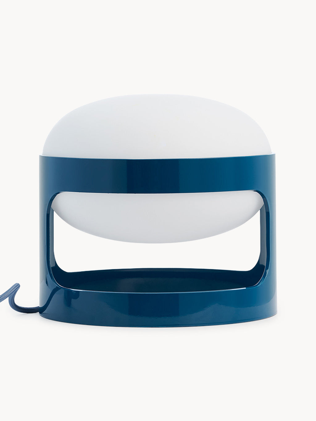 Petite lampe à poser Gunder - Bleu foncé, blanc