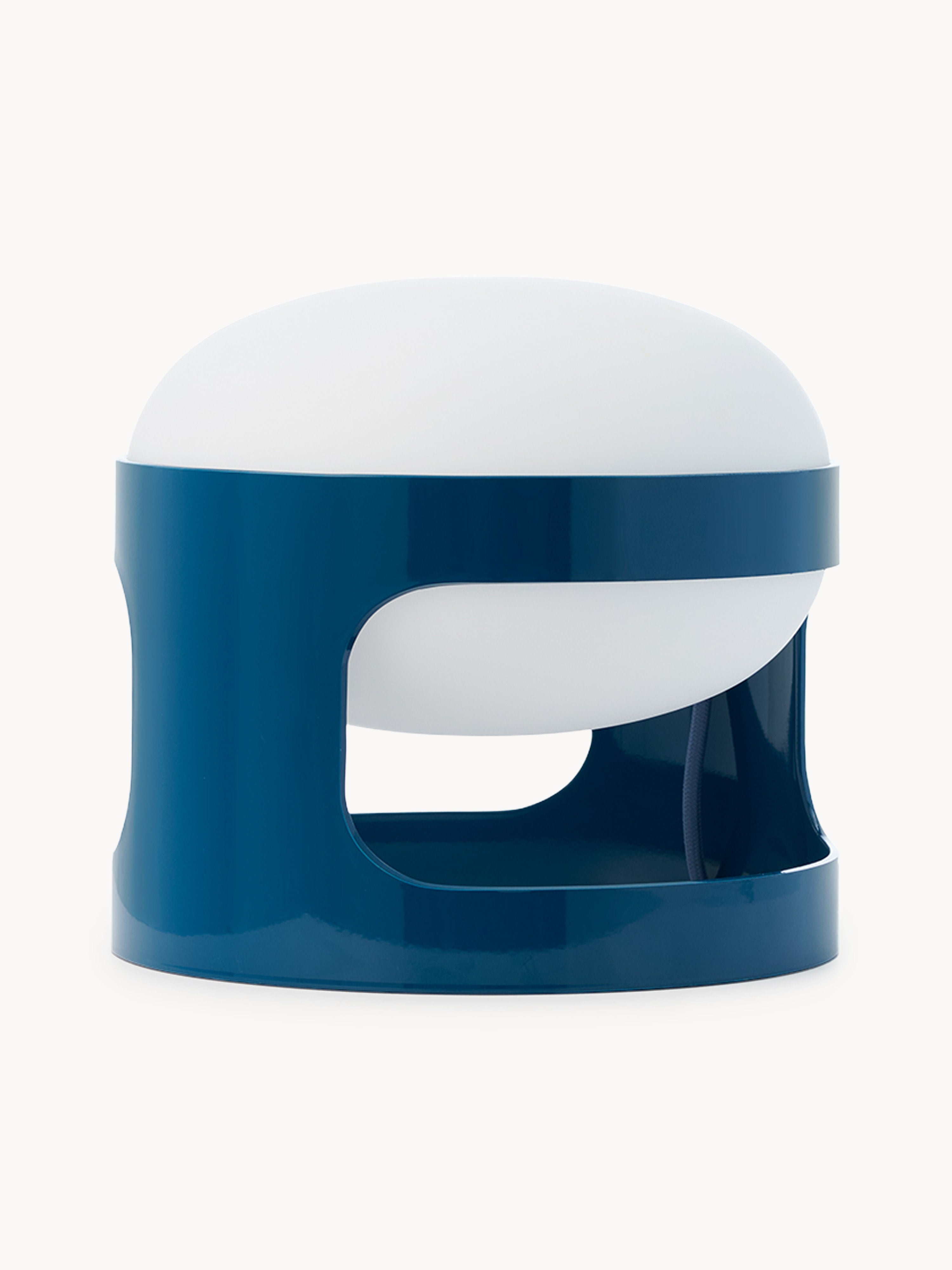 Petite lampe à poser Gunder - Bleu foncé, blanc