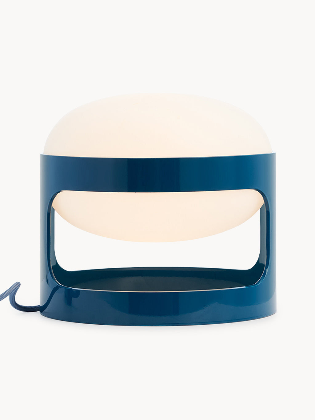 Petite lampe à poser Gunder - Bleu foncé, blanc