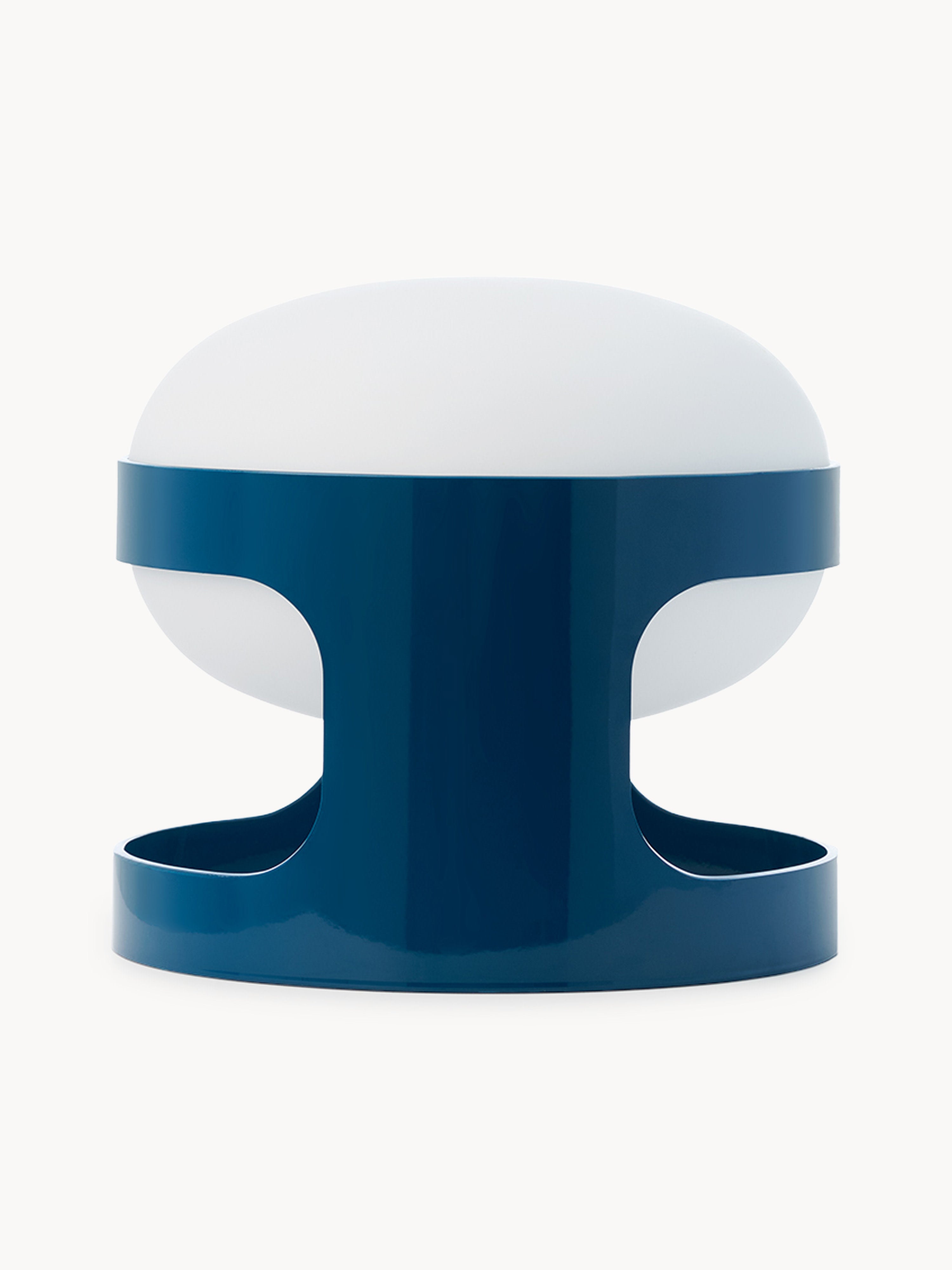 Petite lampe à poser Gunder - Bleu foncé, blanc