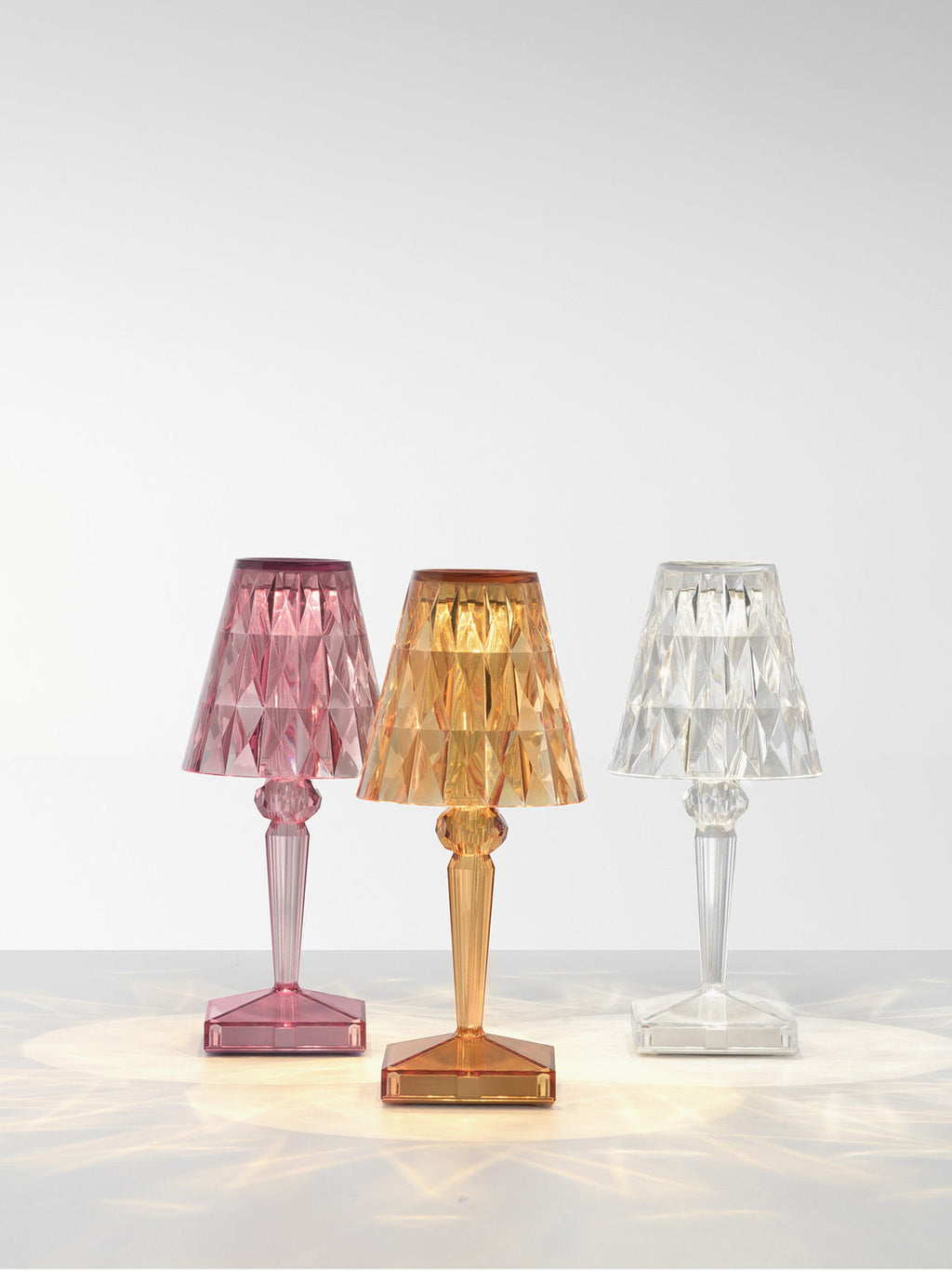 Lampe à poser LED mobile Asen, haut. 30 cm - Vieux rose
