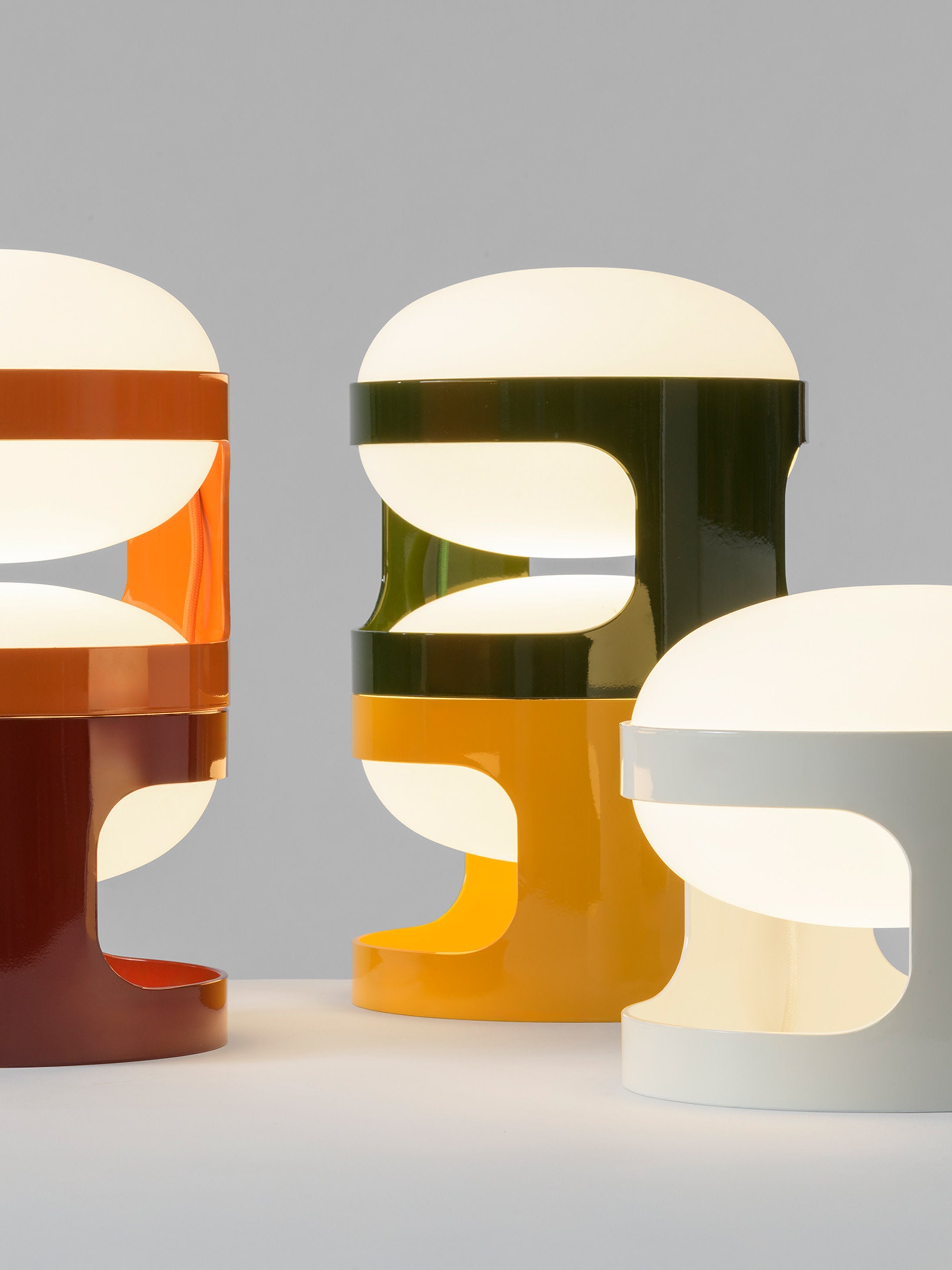 Petite lampe à poser Gunder - Jaune moutarde, blanc