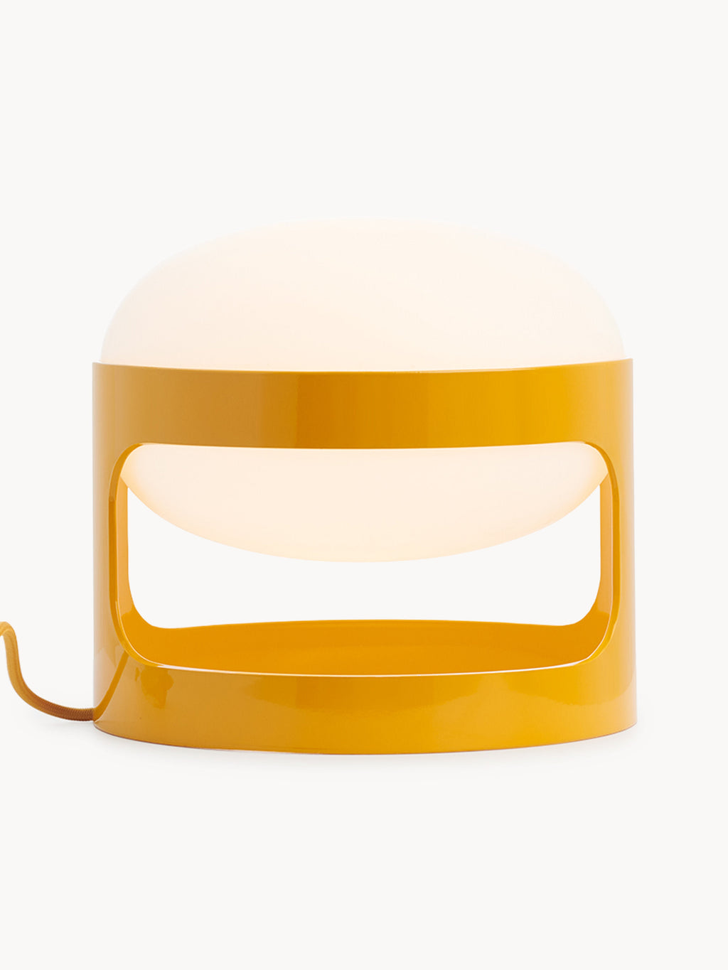 Petite lampe à poser Gunder - Jaune moutarde, blanc