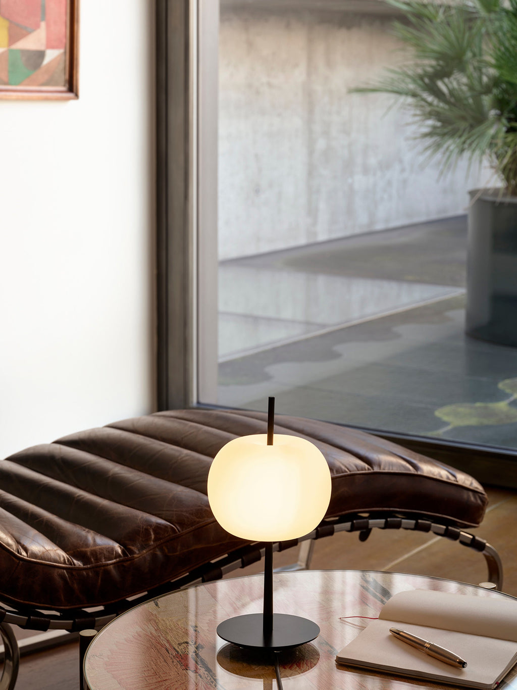 Petite lampe à poser LED Judson, intensité ajustable - Blanc cassé, noir