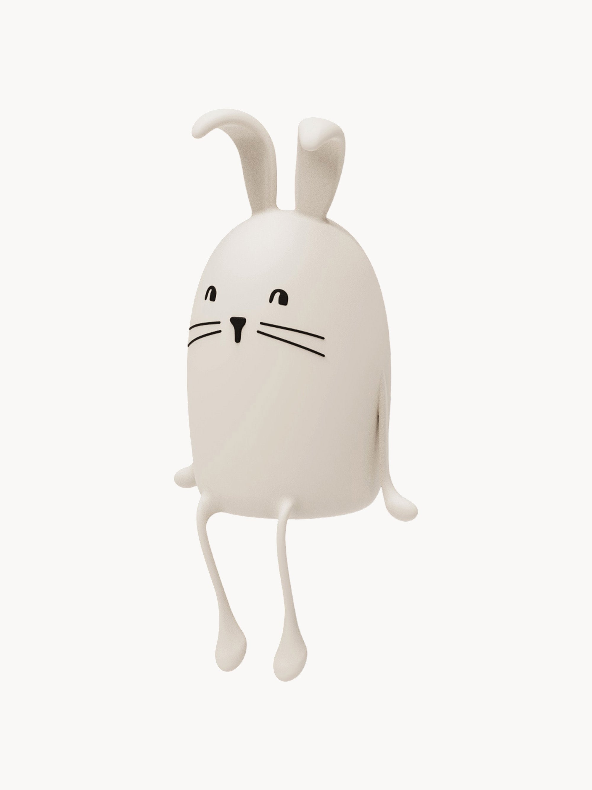 Veilleuse LED en forme de lapin Fromund - Blanc cassé, noir