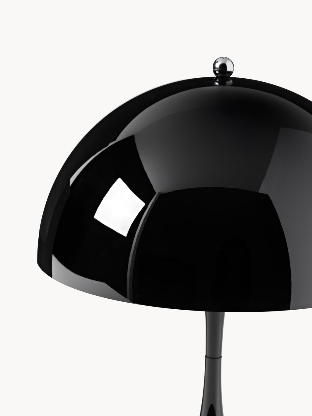 Lampe à poser LED portable à intensité variable Kasper, design Verner Panton - Plastique noir