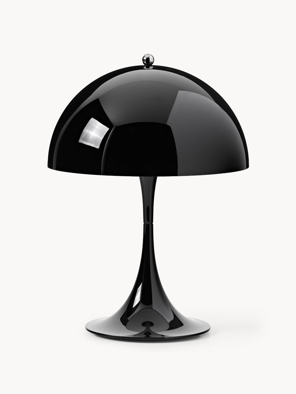 Lampe à poser LED portable à intensité variable Kasper, design Verner Panton - Plastique noir