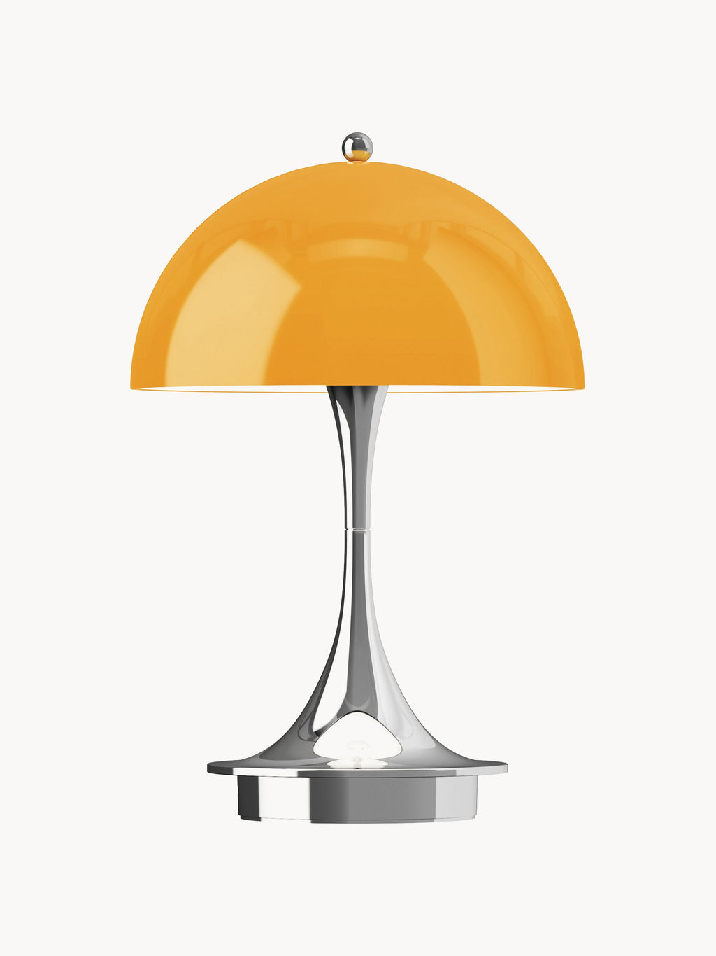 Lampe à poser LED portable à intensité variable Reiulf, design Verner Panton - Orange, argenté