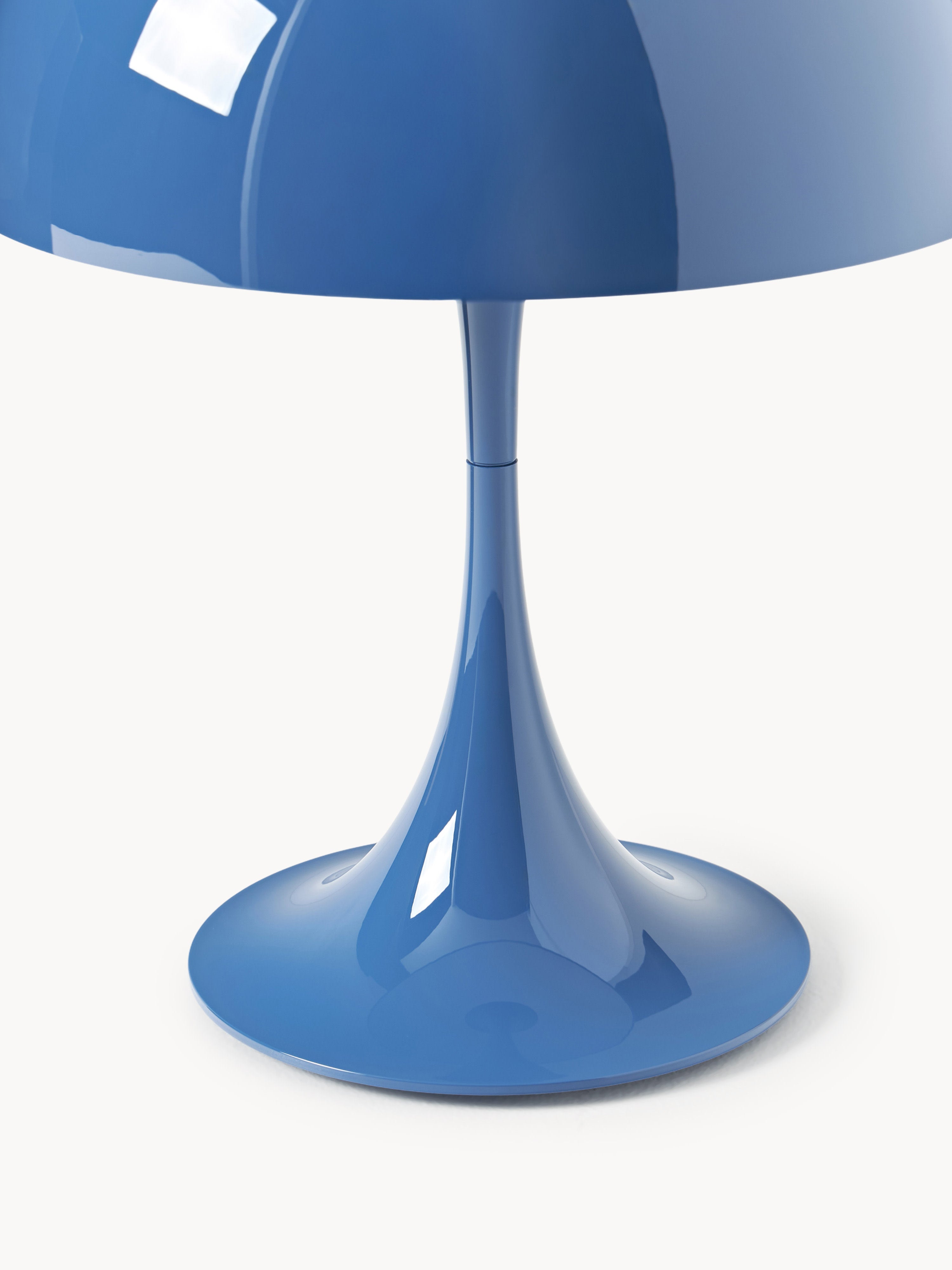 Lampe à poser LED portable à intensité variable Kasper, design Verner Panton - Bleu, plastique