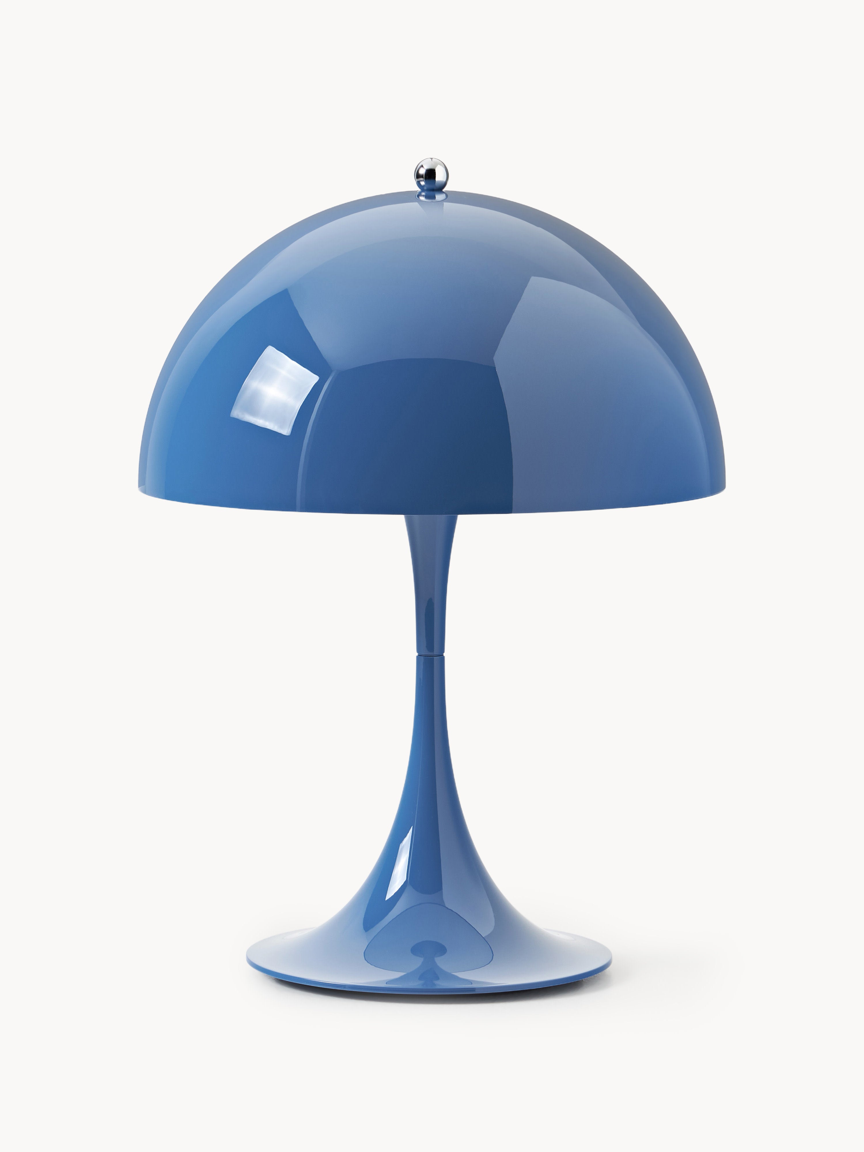 Lampe à poser LED portable à intensité variable Kasper, design Verner Panton - Bleu, plastique