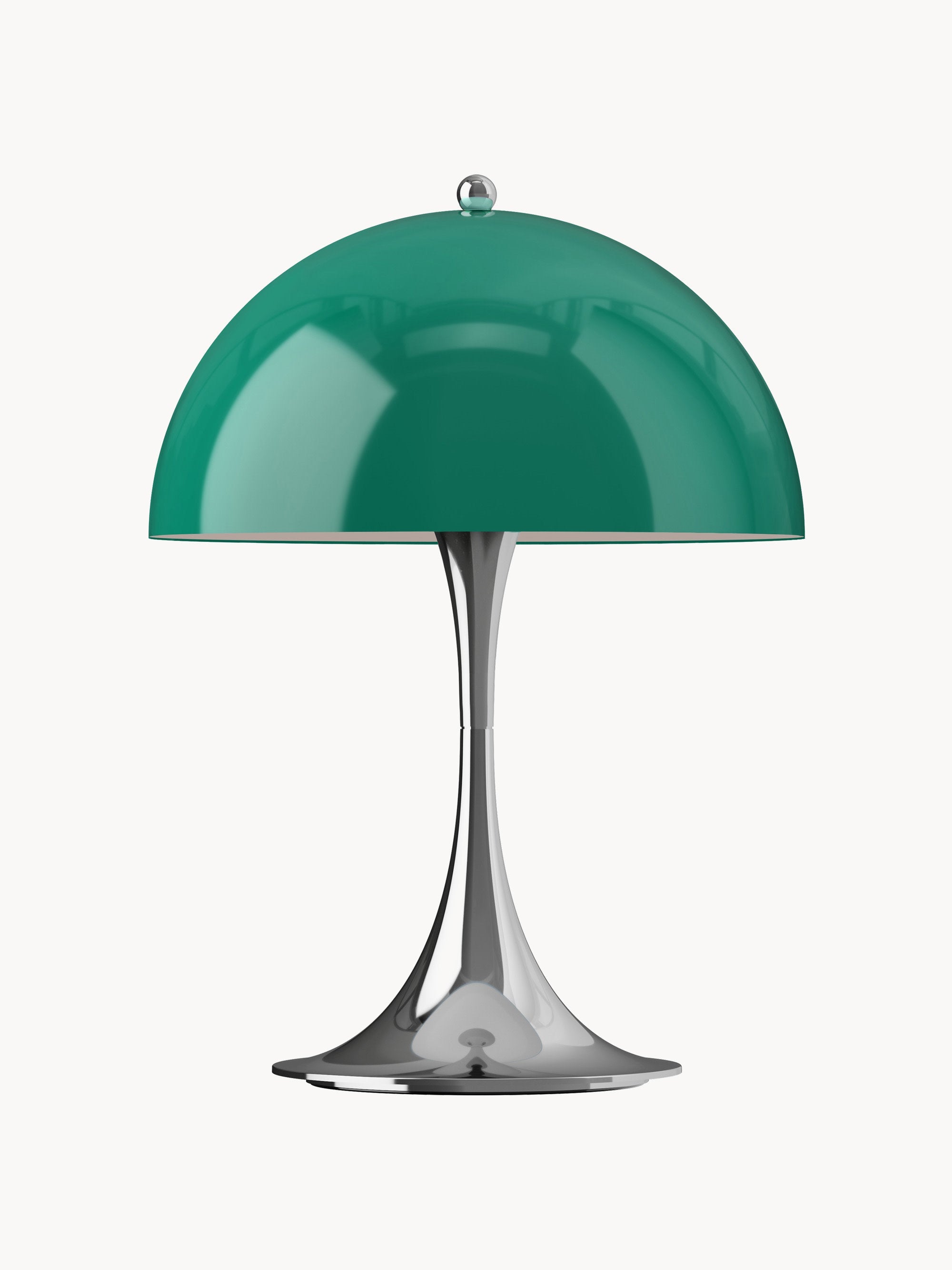 Lampe à poser LED portable à intensité variable Kasper, design Verner Panton - Vert, argenté