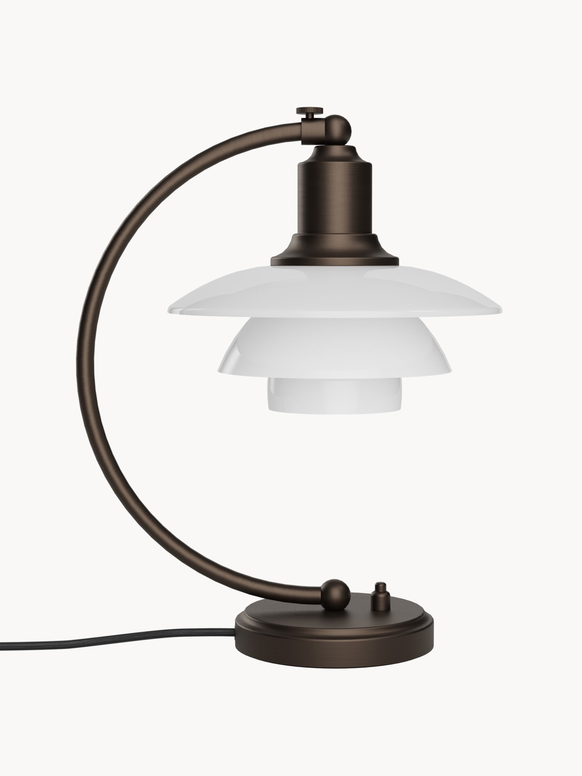 Petite lampe à poser PH 2/2 - Blanc, laiton