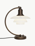 Petite lampe à poser PH 2/2 - Blanc, laiton
