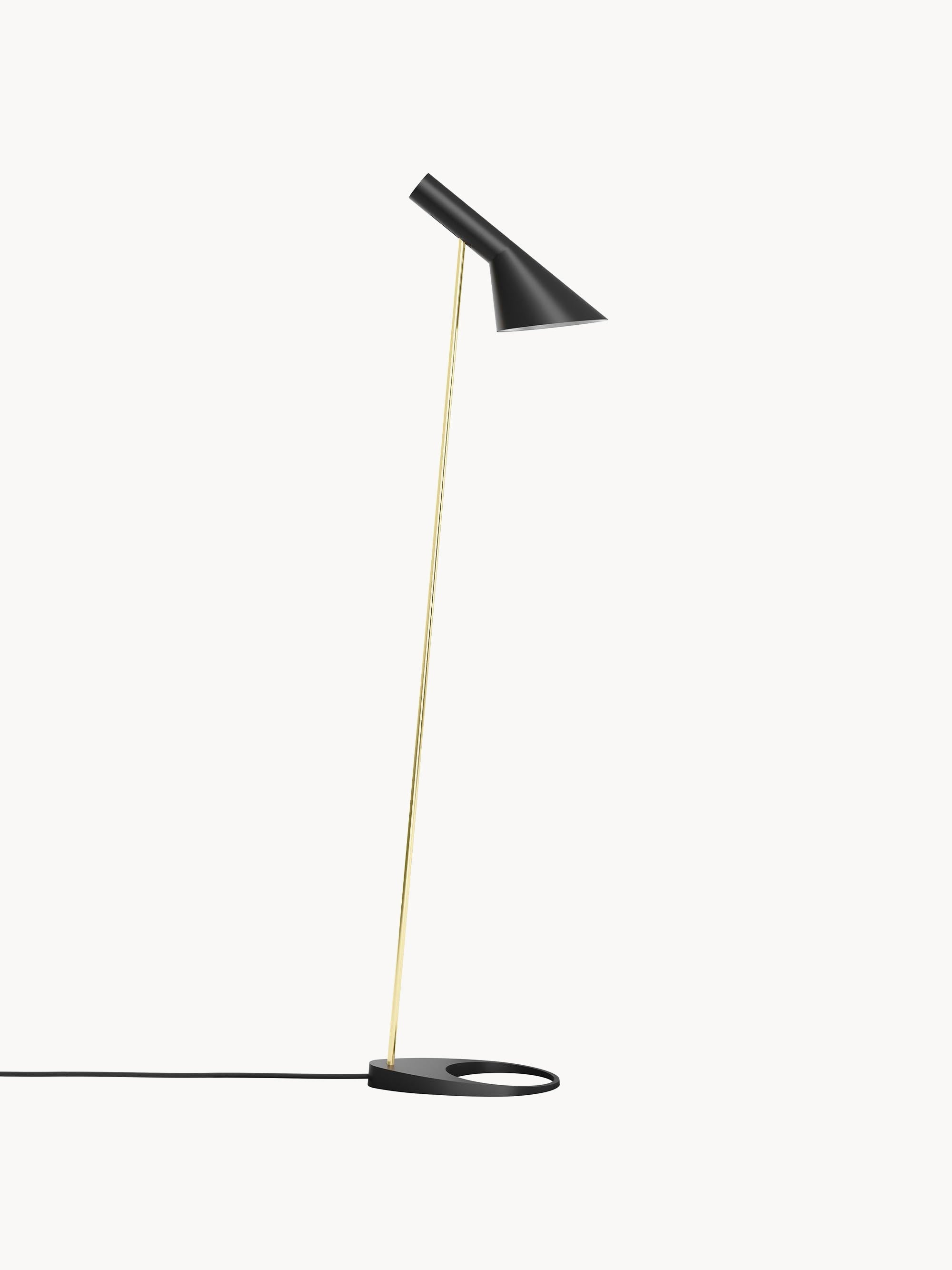 Petit lampadaire Hannes - Noir, laiton