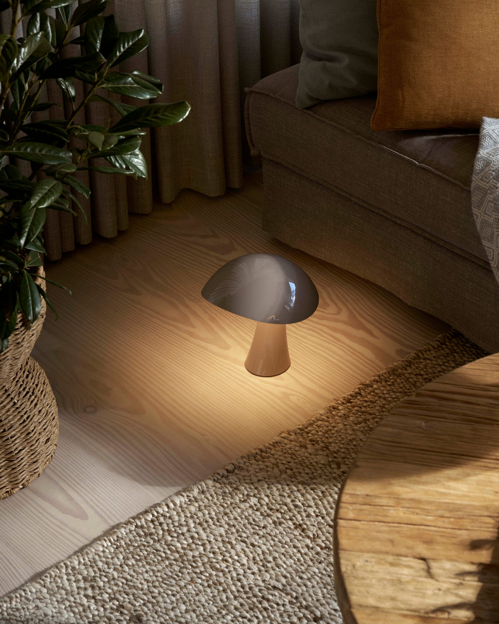 Petite lampe à poser LED portable Pax, intensité ajustable - Gris clair, blanc