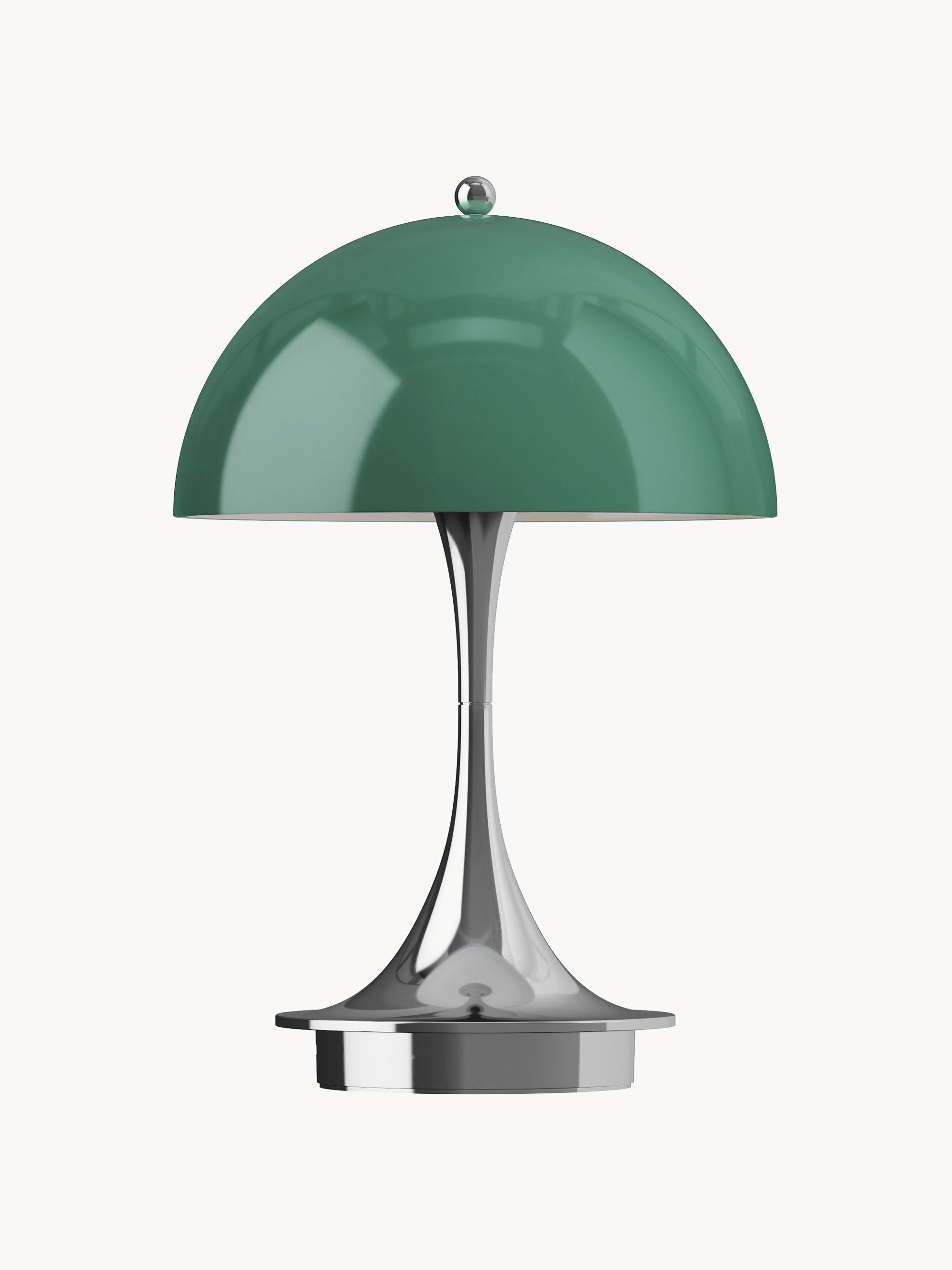 Lampe à poser LED portable à intensité variable Reiulf, design Verner Panton - Vert, argenté