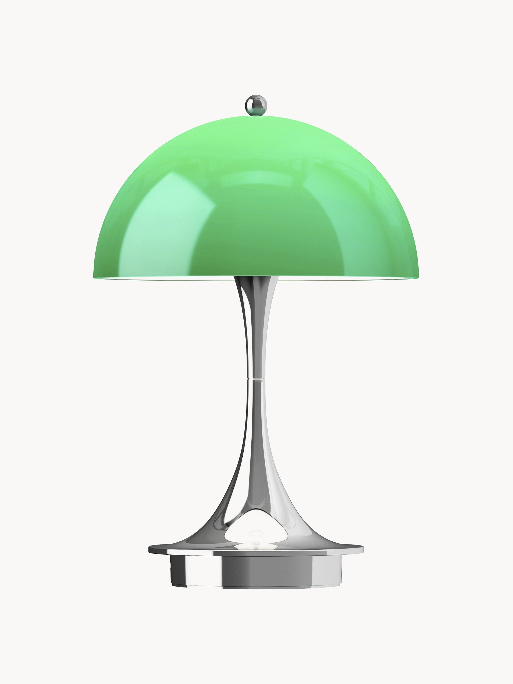 Lampe à poser LED portable à intensité variable Reiulf, design Verner Panton - Vert, argenté